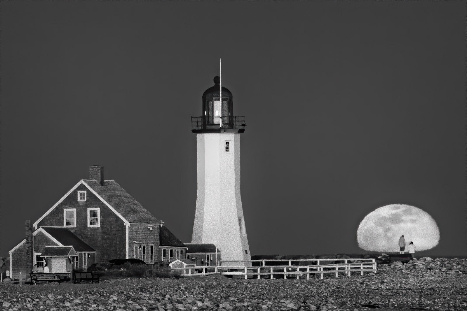 Super Moon at Scituate Lighthouse