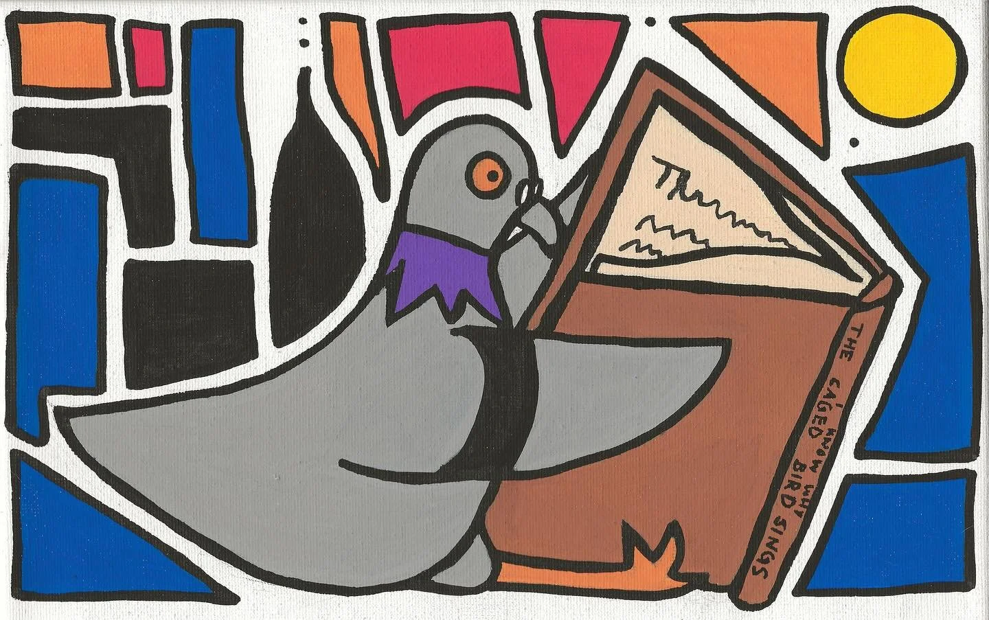 I never officially shared this but in January I drew two submissions for @qplnyc special edition library card for Freedom to Read month and my pigeon illustration was chosen as a top 10 finalist! 

I&rsquo;m so excited to be speaking on a panel tomor