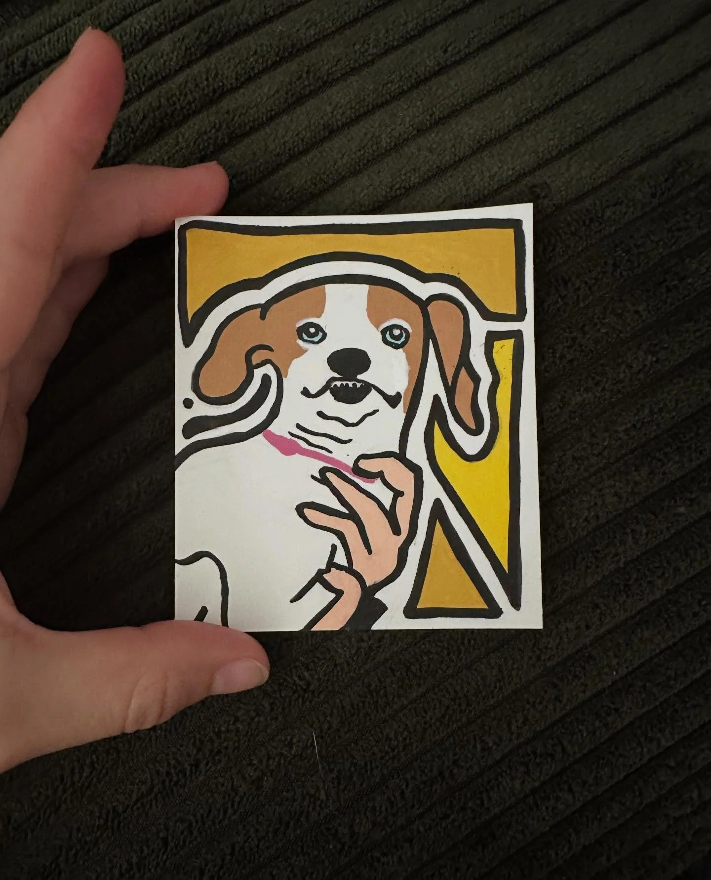 New lil guy drawing is here! I saw this hilarious video of @menino.cleiton playing their pup like a bagpipe and had to zoom in on its unamused face and draw it so here it is! 

Also, PLS let me know if you want a pet portrait, I think I would enjoy d