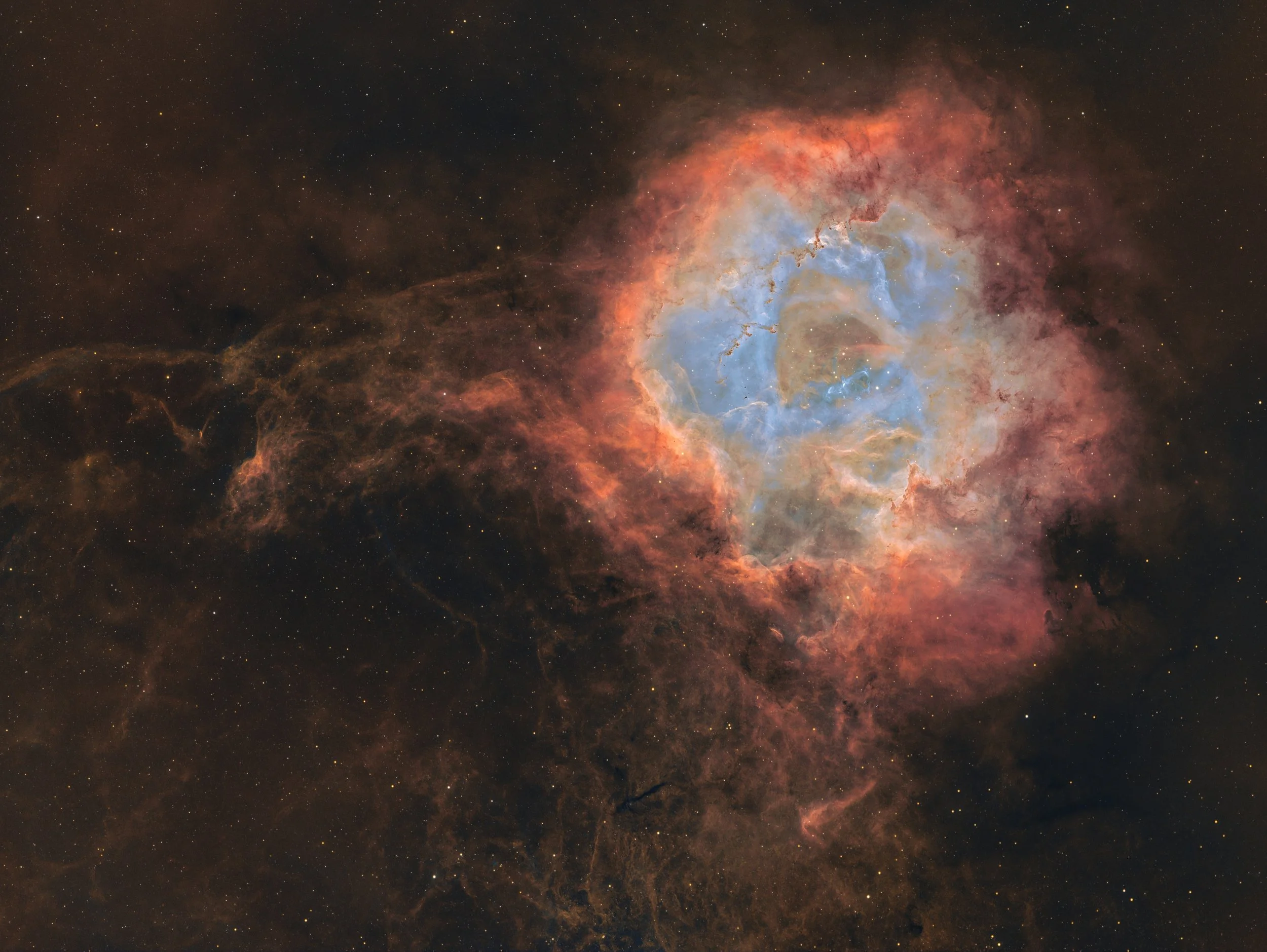 Rosette Nebula with Sulfur Extensions from Nyon