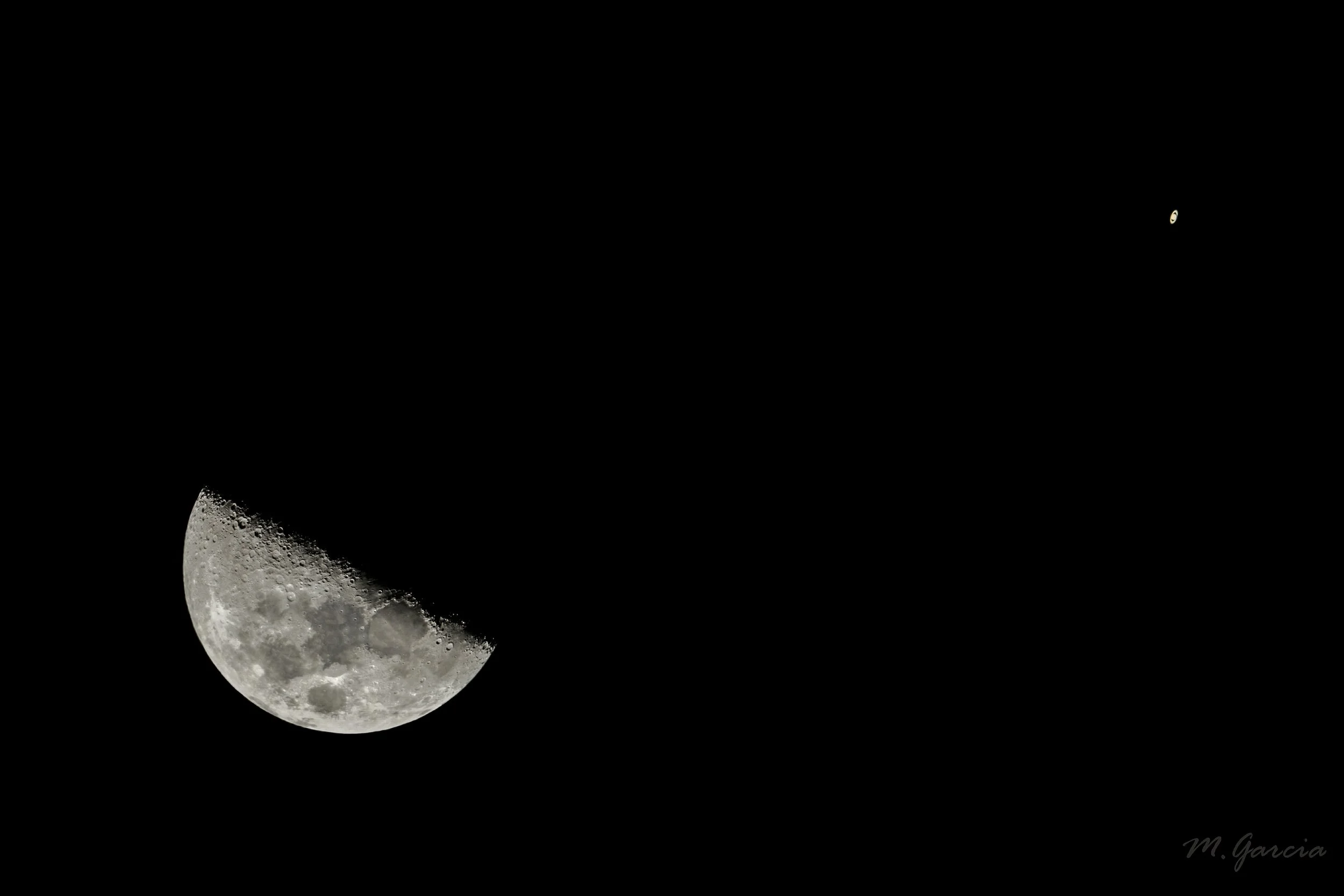 Moon and Saturn conjunction
