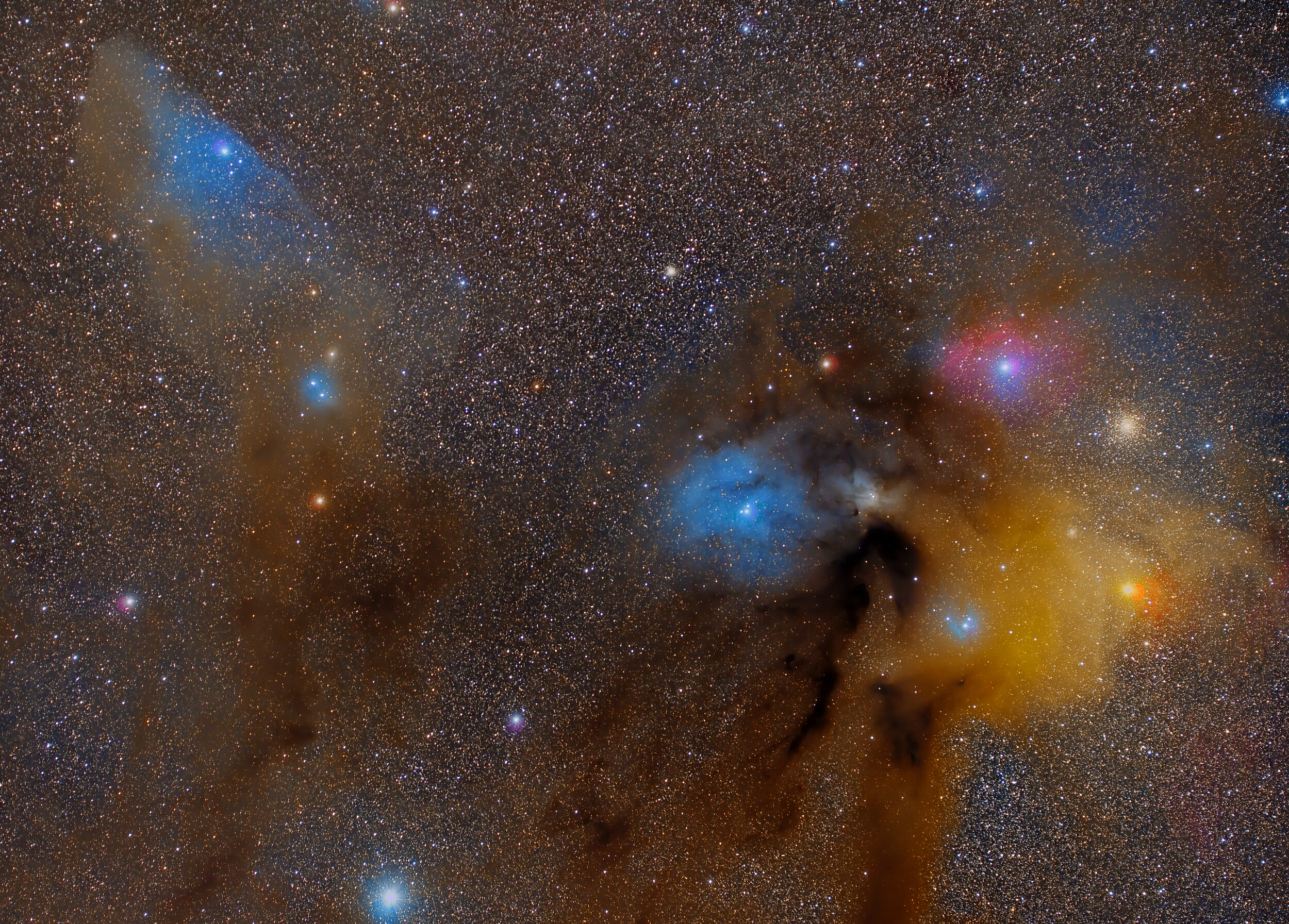 Rho Ophiuchi AND THE BLUE HORSE HEAD REGION      