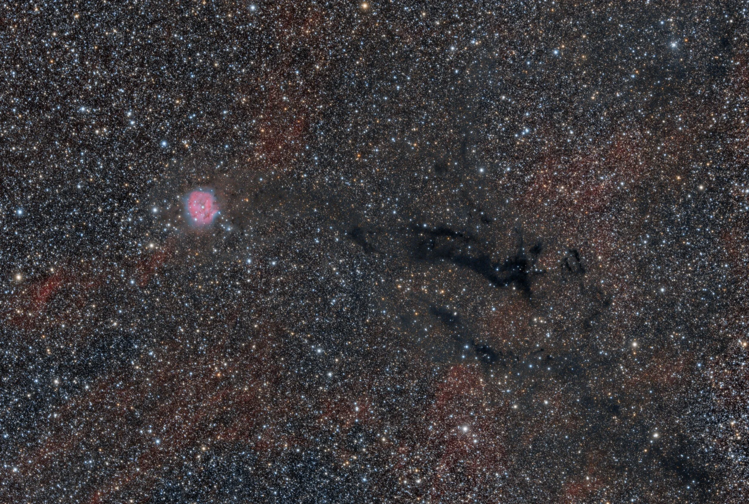 IC514 - The Cocoon Nebula with Lynds LDN1042 Dark Nebula, LDN1035