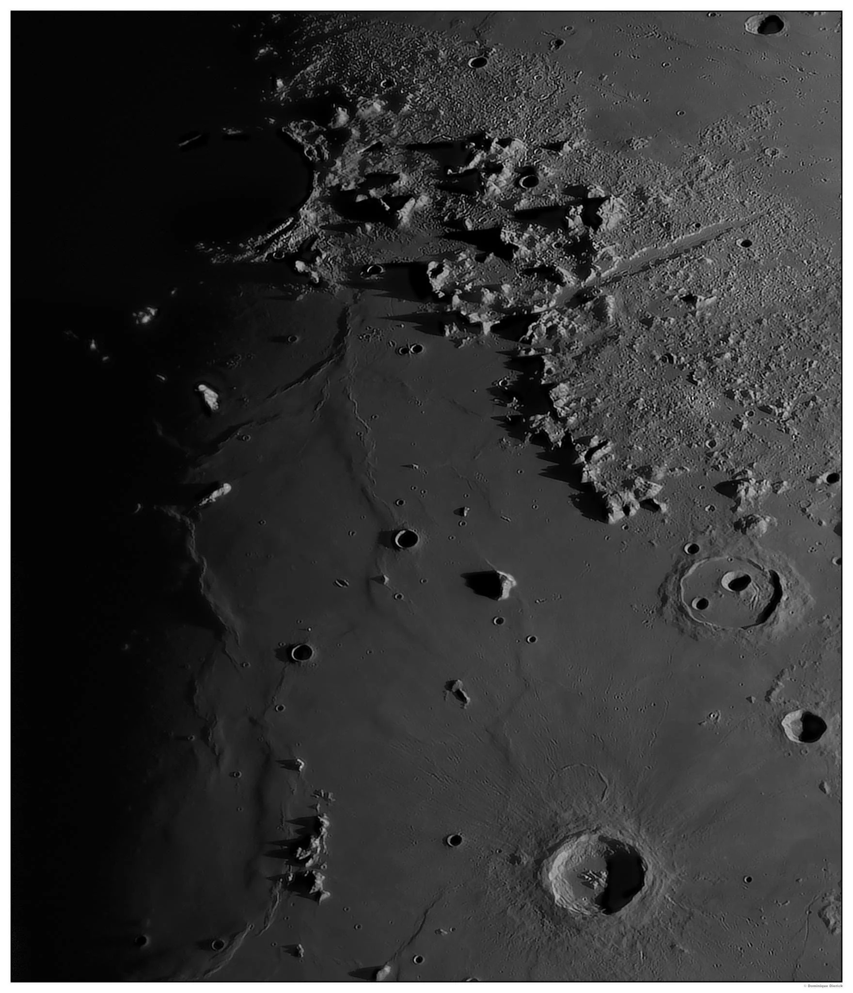 Plato and the lunar Alps