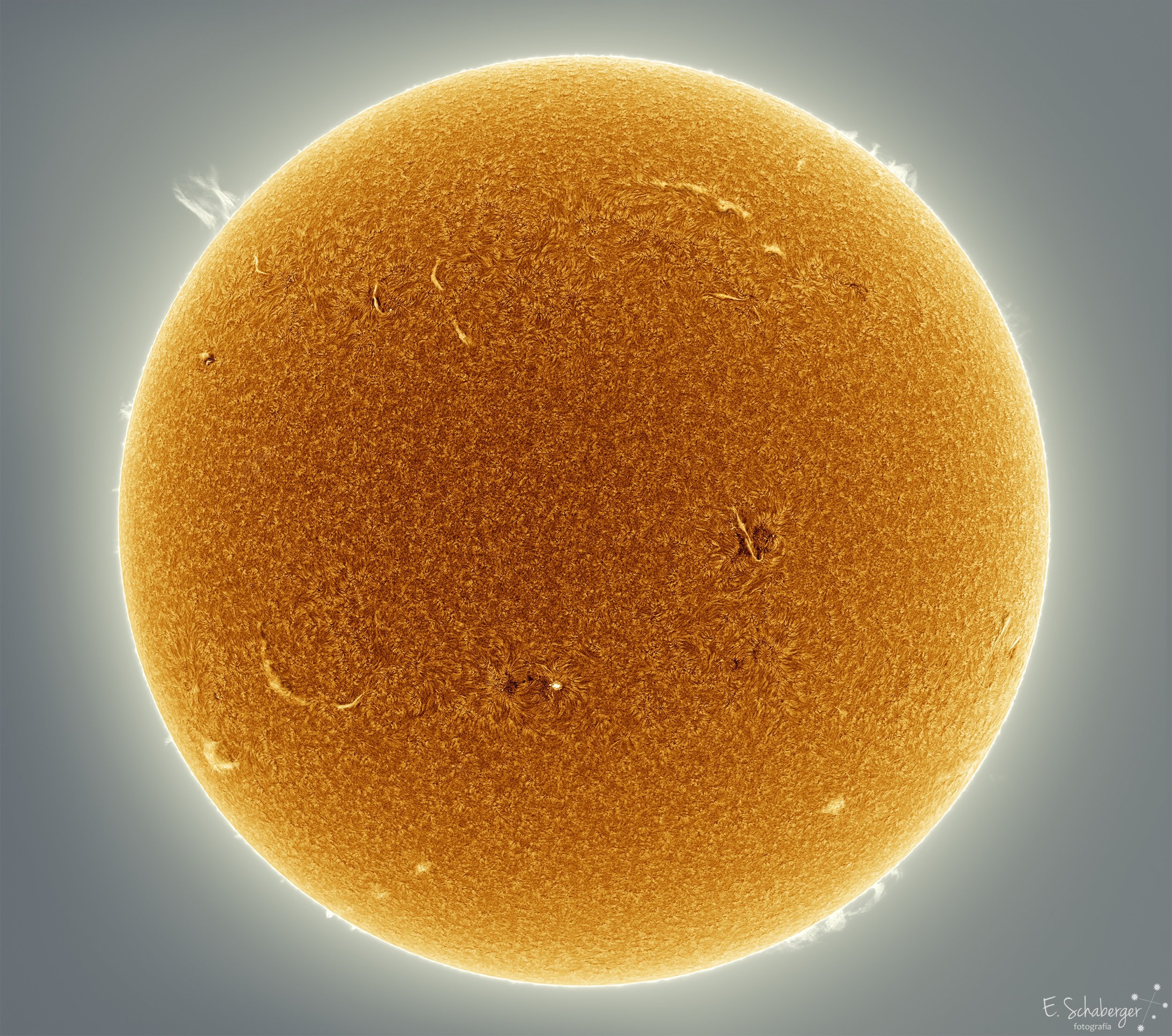 APOD: 2021 May 4 - Space Station, Solar Prominences, Sun