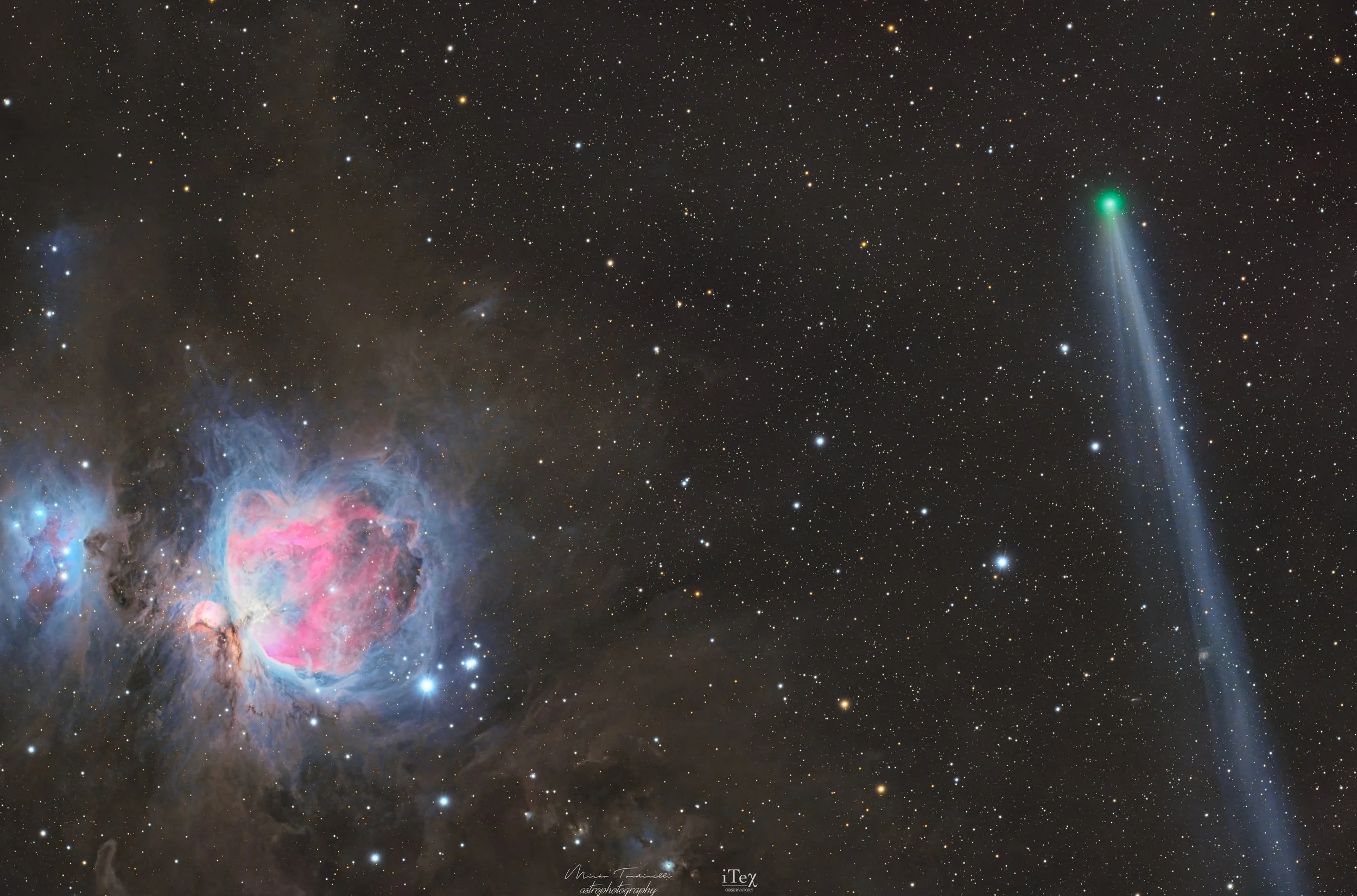 The comet encounters the Orion Nebula     
