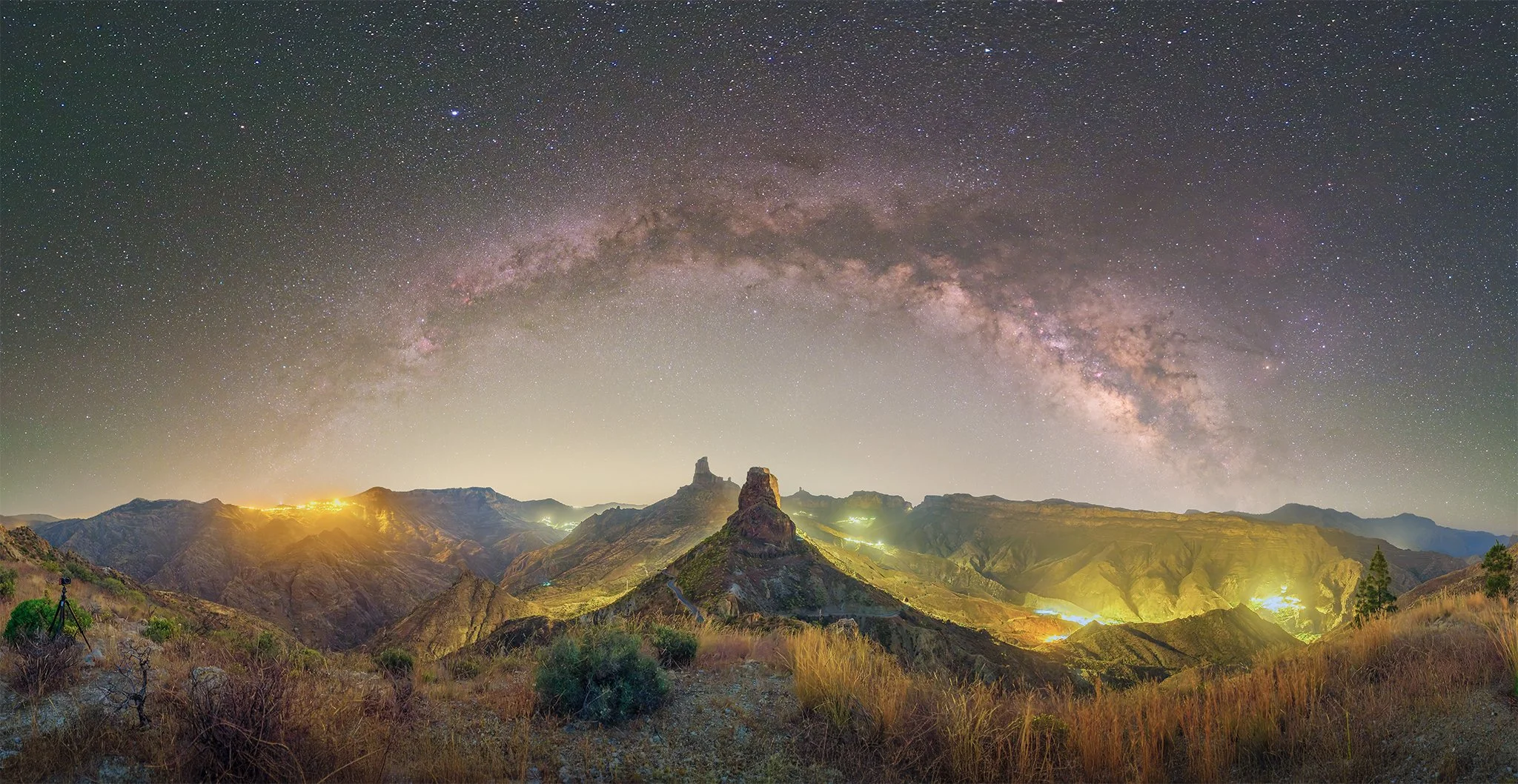 Milky Way Arch over the Sacred Mountains of Gran Canaria   
