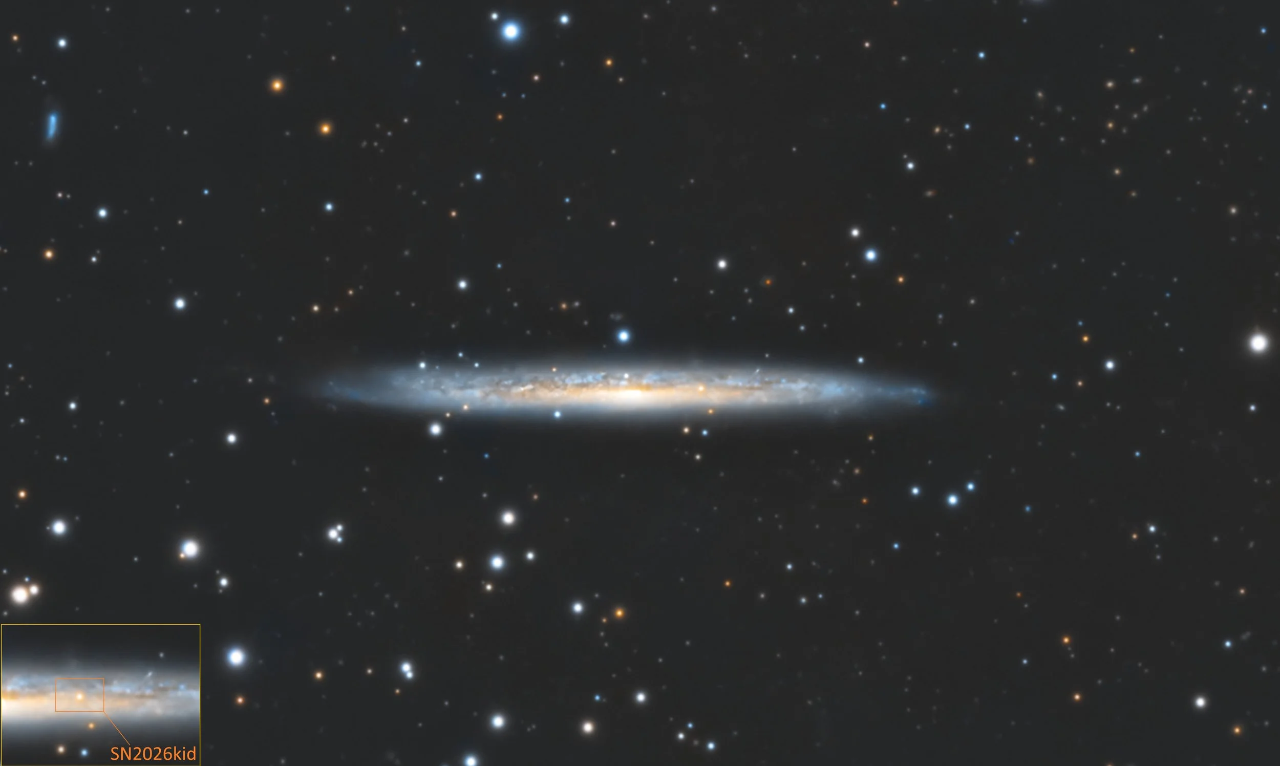 NGC 5907 – Knife Edge Galaxy &amp; Supernova SN 2026kid  