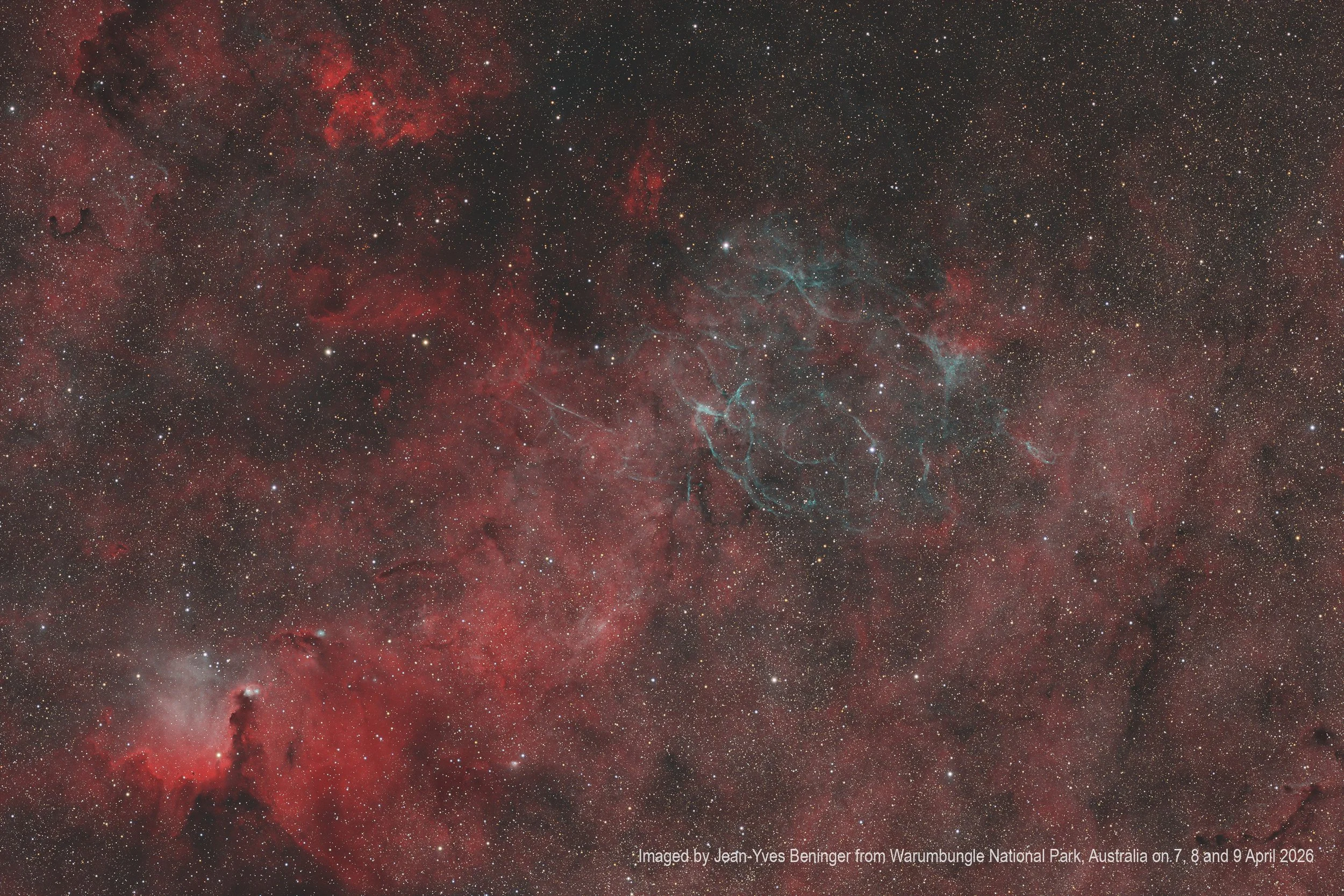 Suspected unknown Supernova Remnant imaged in Cederblad 122 in the constellation Centaurus     
