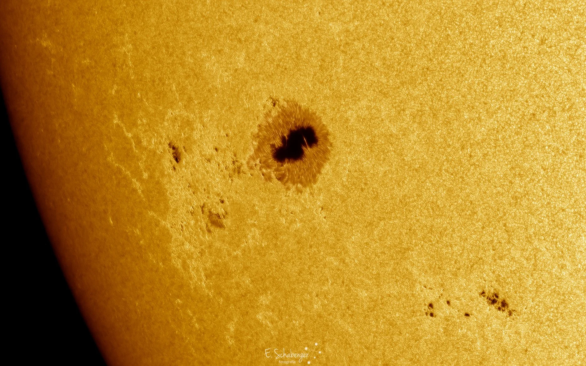 A "hole" in the sun —