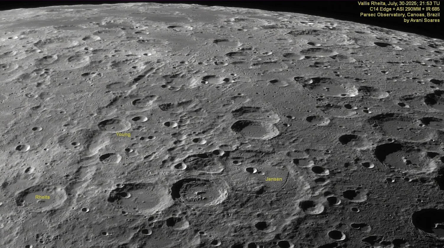 Vallis Rheita – Impact-Sculpted Lunar Valley from Brazil