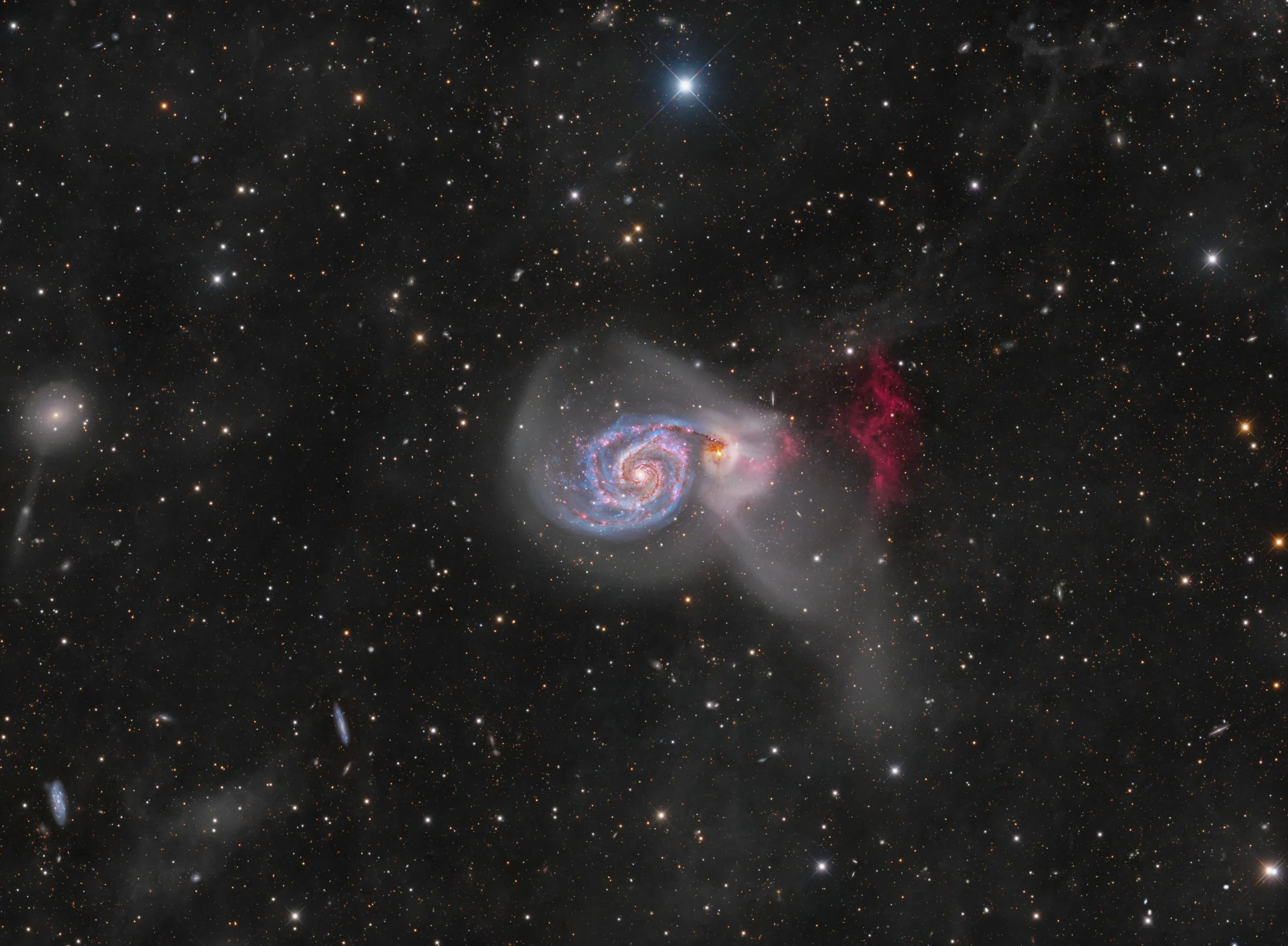 Revisiting an old friend - M51 and its Ha cliffs