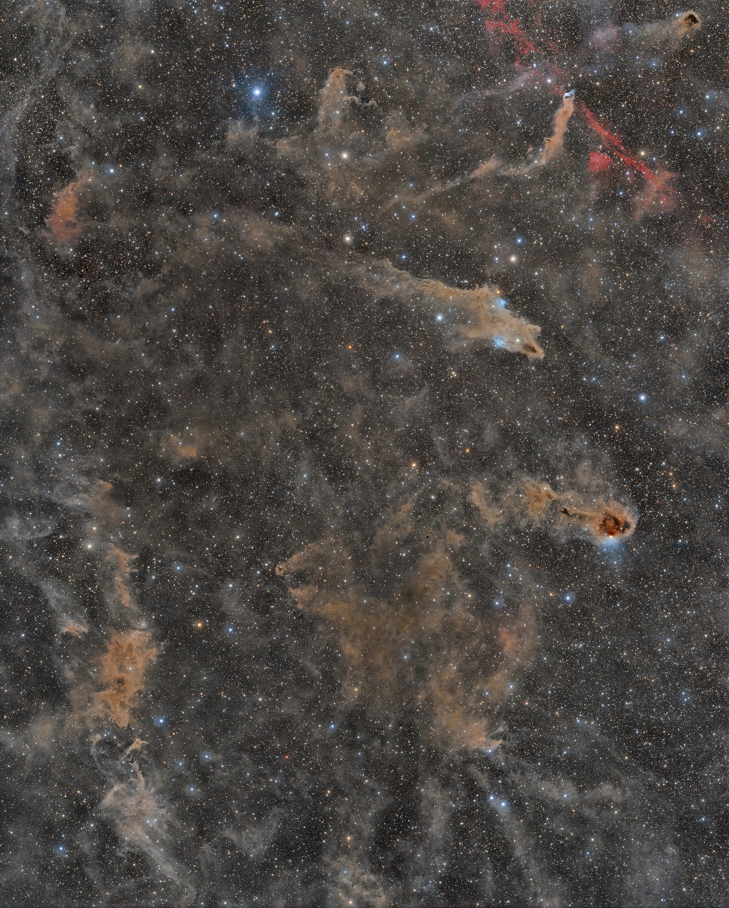 2 TILE MOSAIC OF MOLECULAR CLOUDS DUST IN CEPHEUS IN RGB-Ha