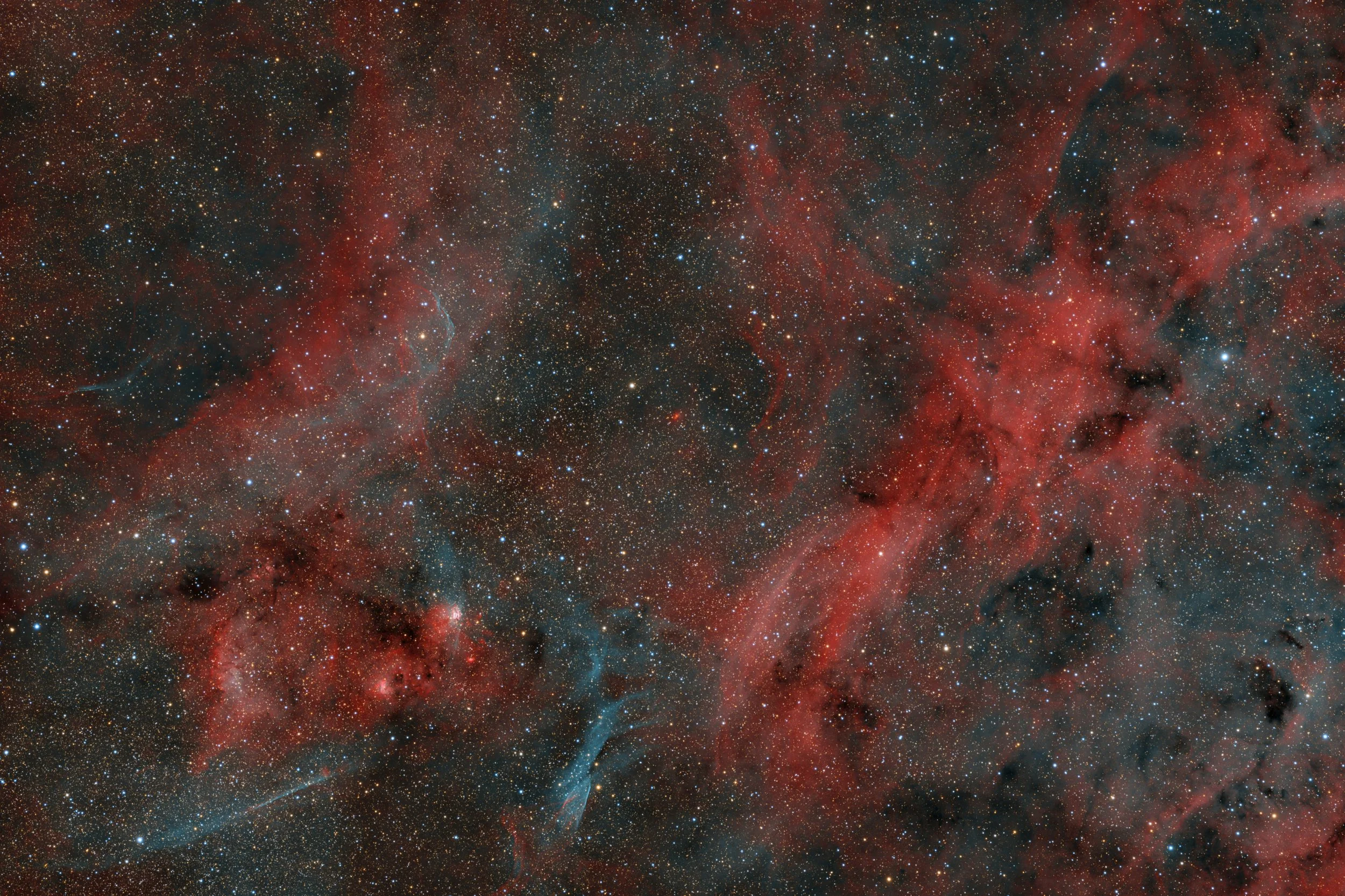 Cosmic Bubbles Sh2-99 &amp; Sh2-100 in HOO-RGB