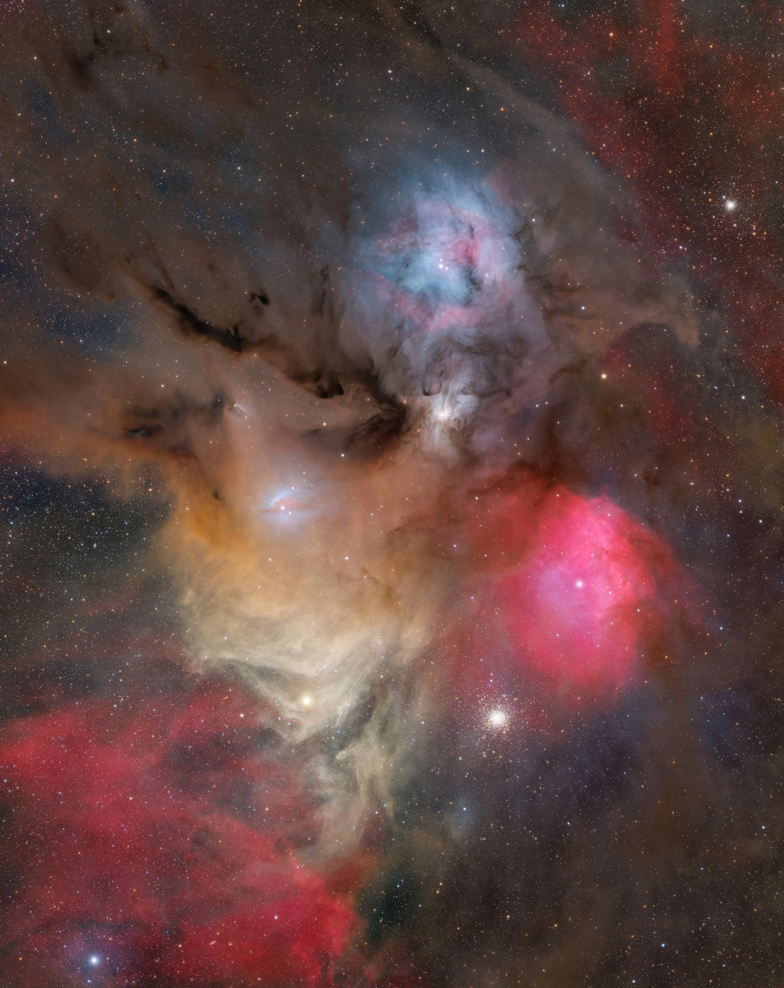 Rho Ophiuchi dancing in Hydrogen-alpha