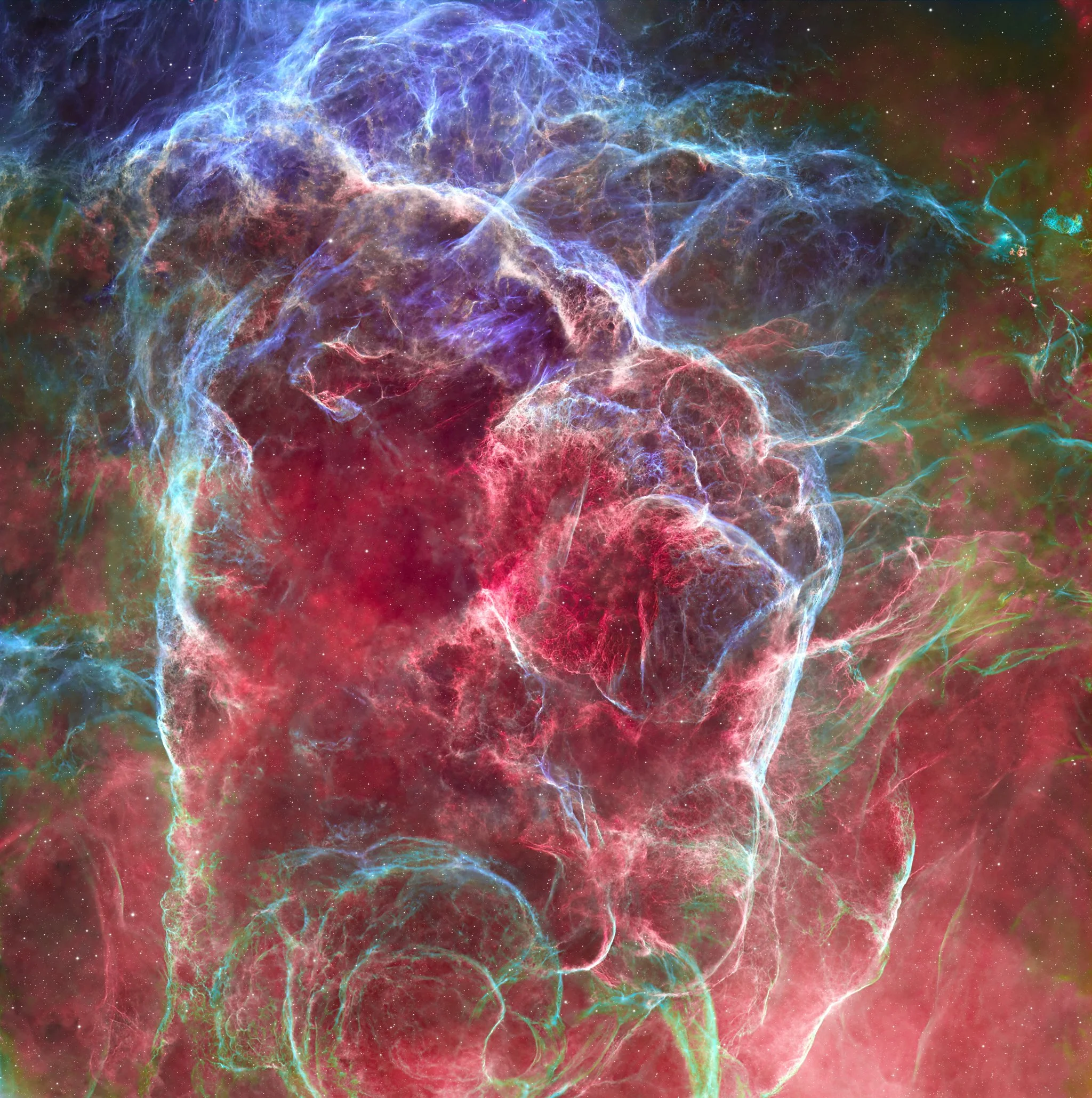 Vela SNR Tri-color Narrowband