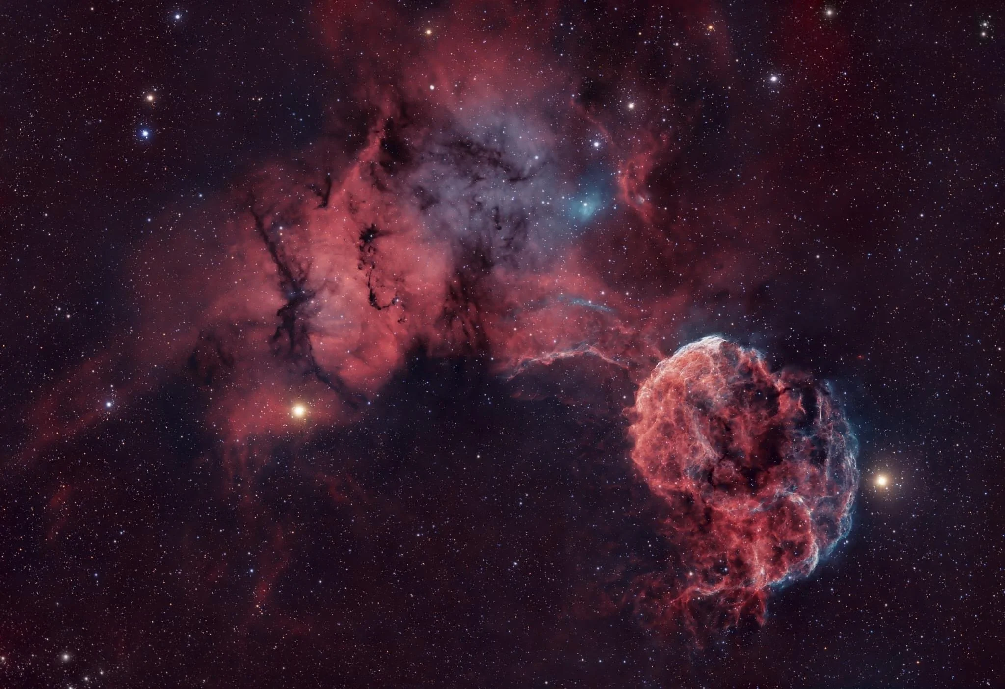 美品 NEBULA CAPSULEⅡ Astro Anarchy: Jellyfish Nebula, IC 443, a supernova remnant