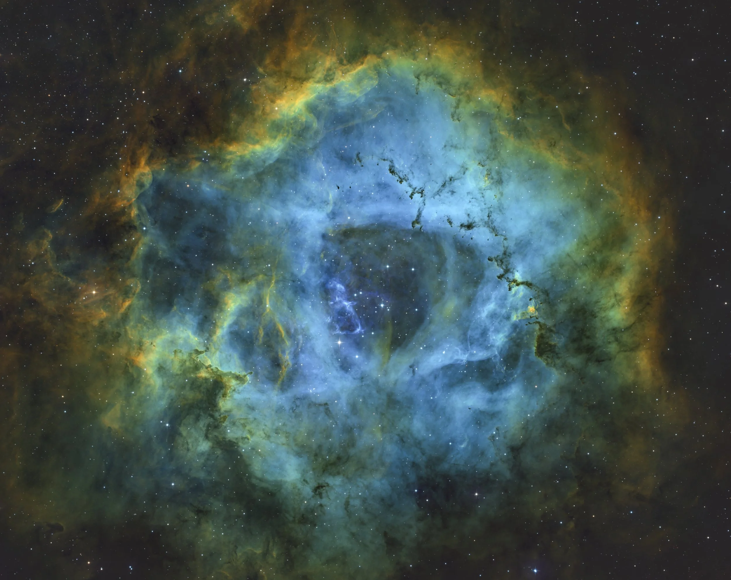 NGC 2237–2246 | The Rosette Nebula in Hubble Palette