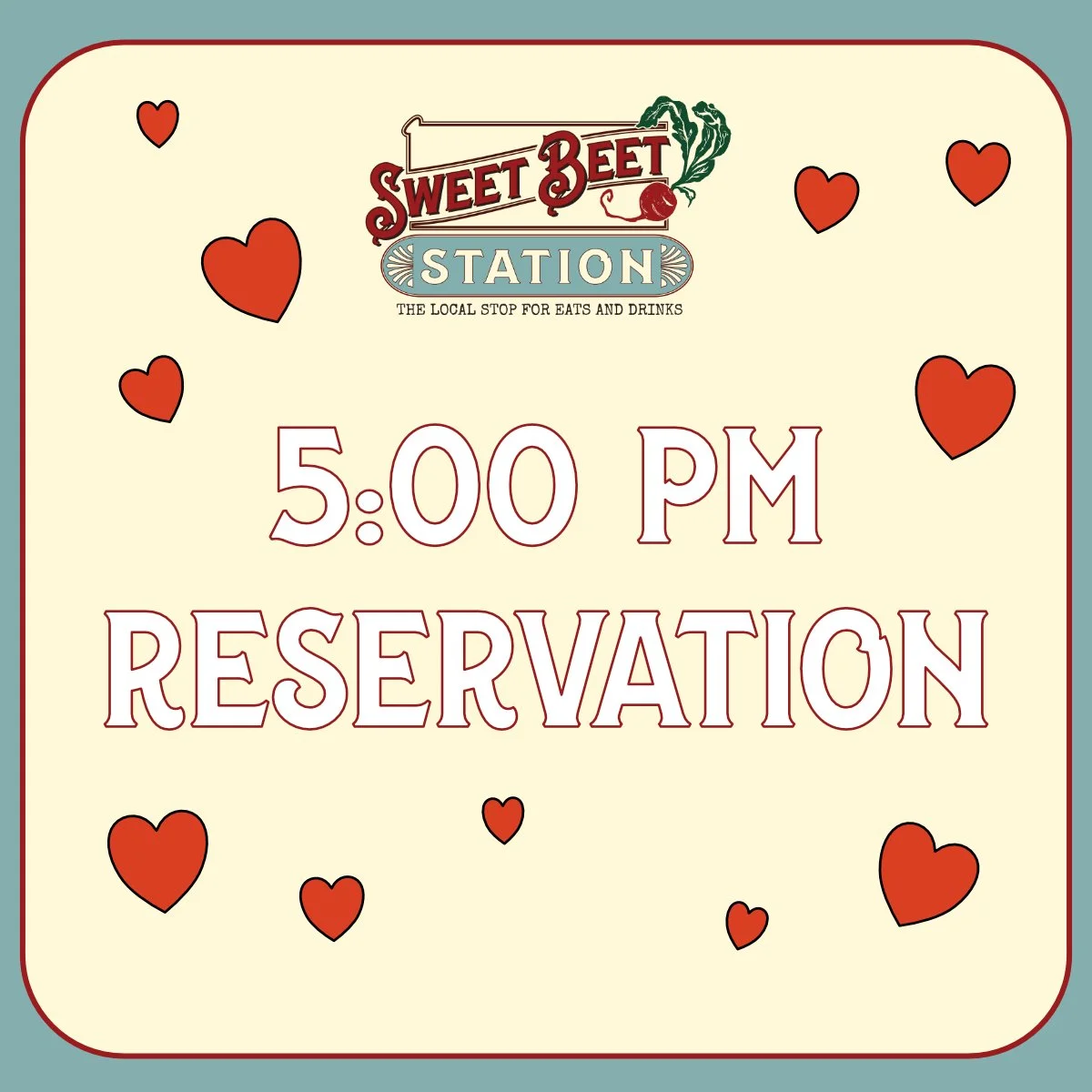 5:00 pm Supper Club Reservation