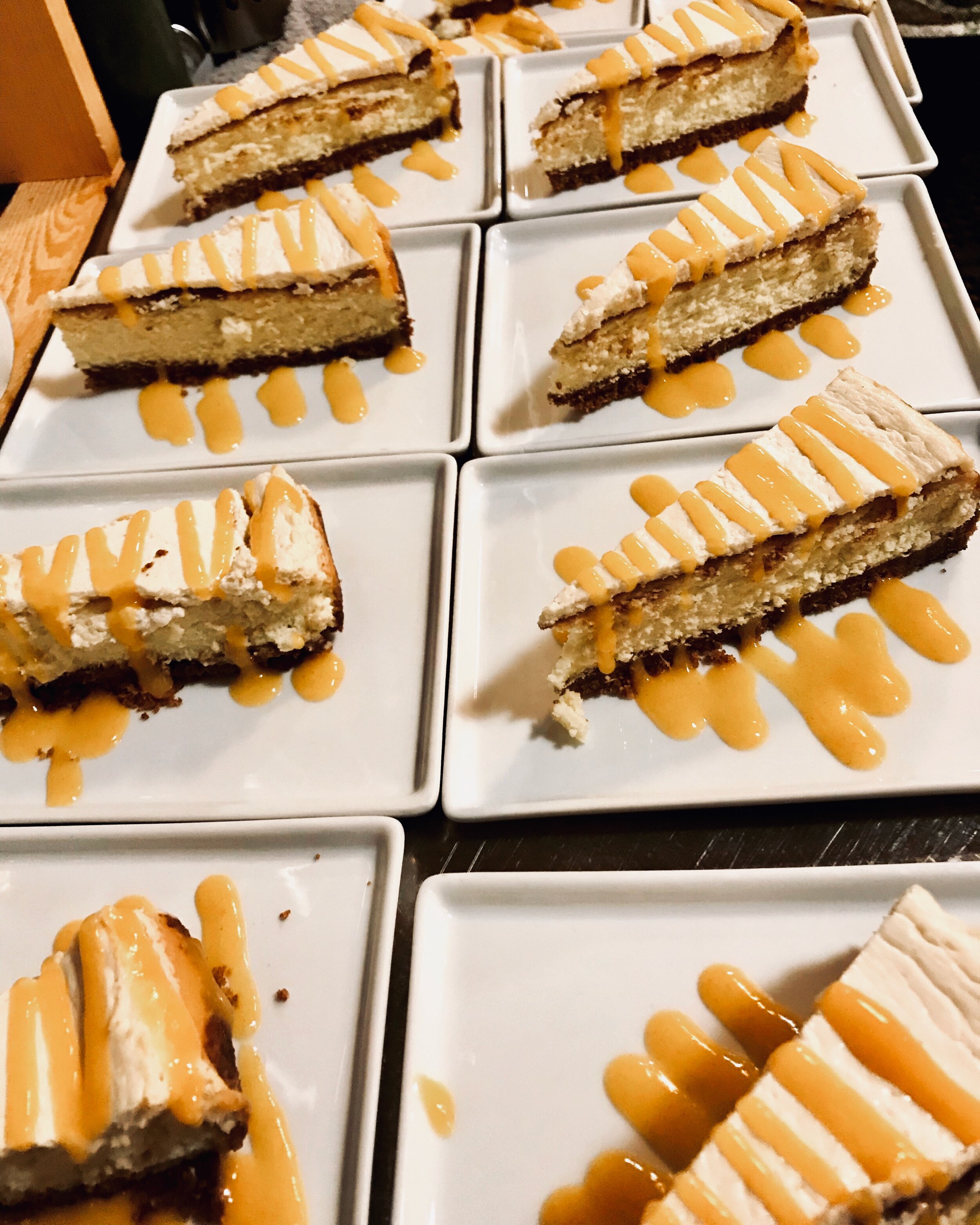 Ginger Cheesecake w/ Ginger-Persimmon Coulis paired w/ Irvine & Roberts 2013 Chardonnay
