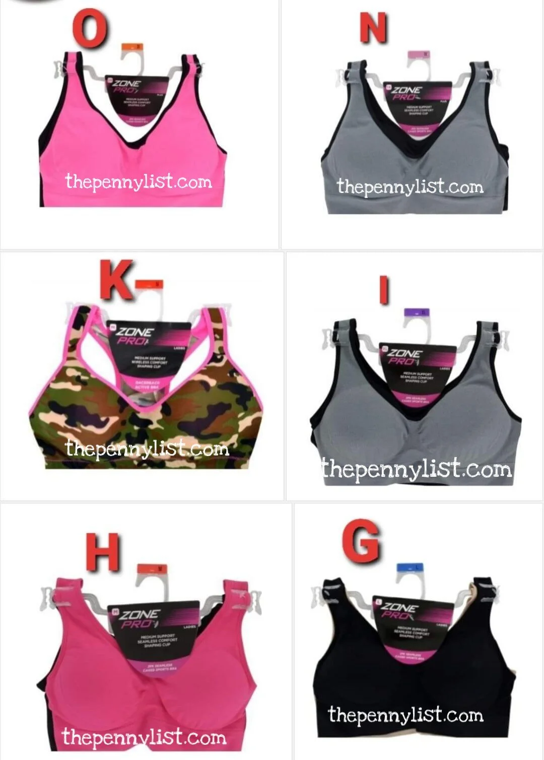 zone pro sports bra dollar general