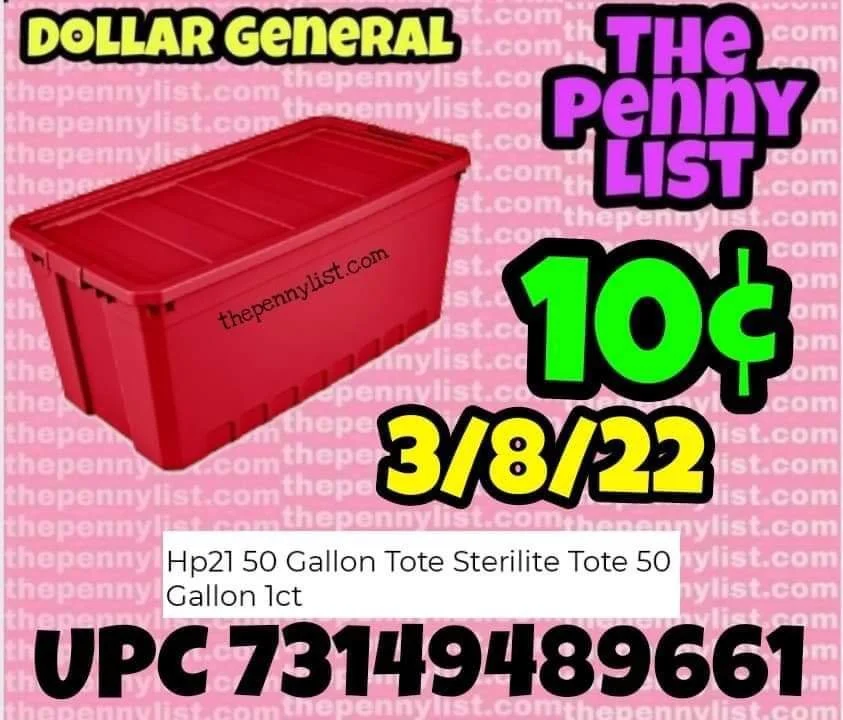 30 gallon tote dollar general