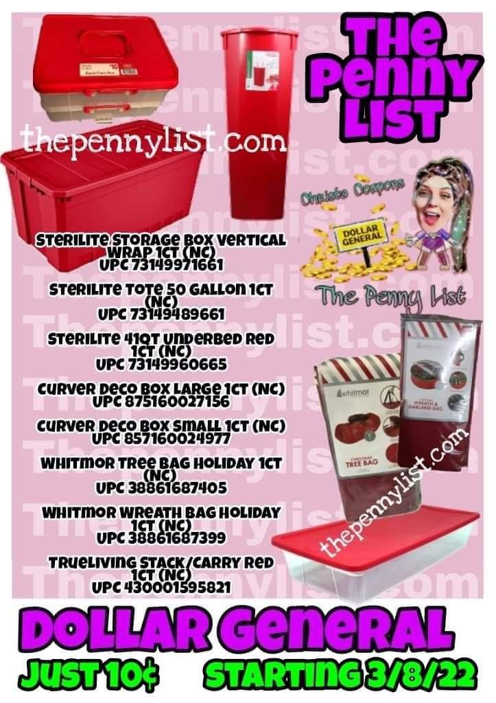 Penny List + Markdowns for 3/8/22 (Dollar General) —