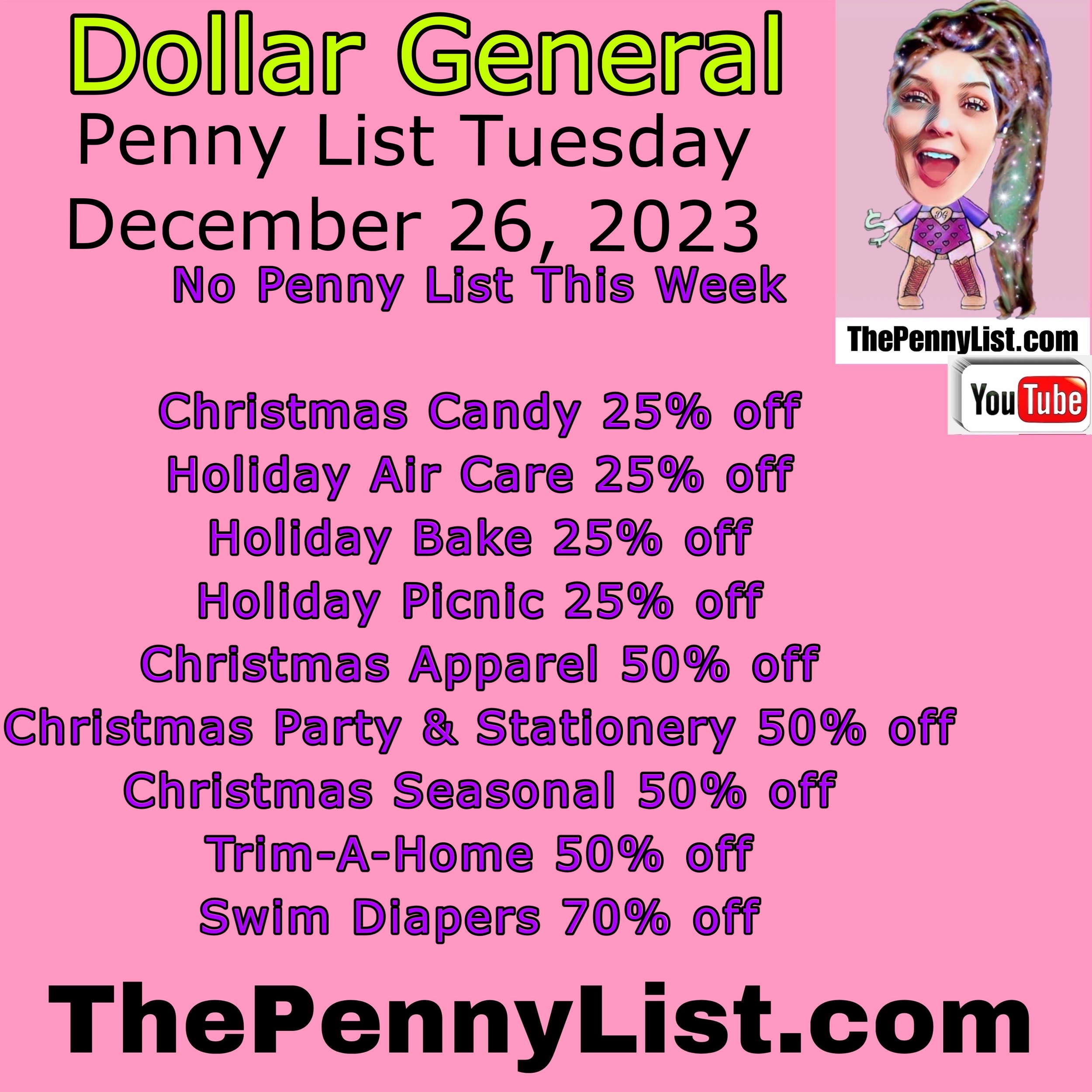Dollar General Penny List for January 23rd