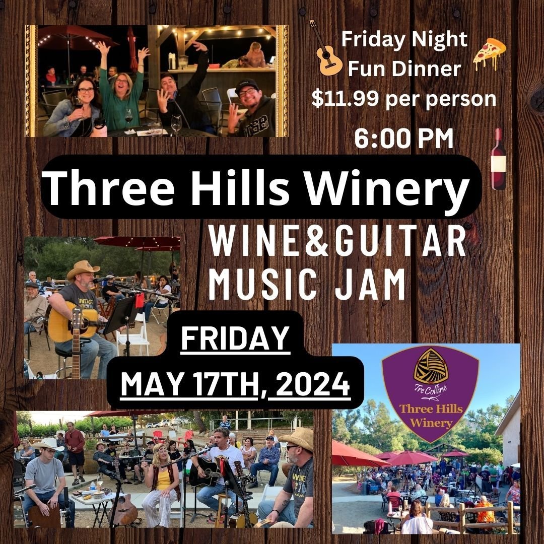 🎸🍕🍷 PIZZA, WINE, &amp; LIVE MUSIC - THE PERFECT TRIO FOR A FUN-FILLED FRIDAY NIGHT!
Are you tired of the same old routine on Friday nights? Spice up your weekend at our Wine and Guitar Jam Night this Friday, May 17th at 6 PM!
What&rsquo;s Happenin