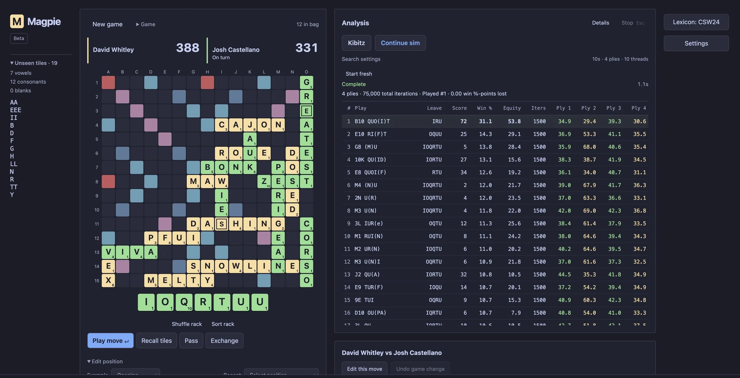 Introducing Magpie, the newest Scrabble engine