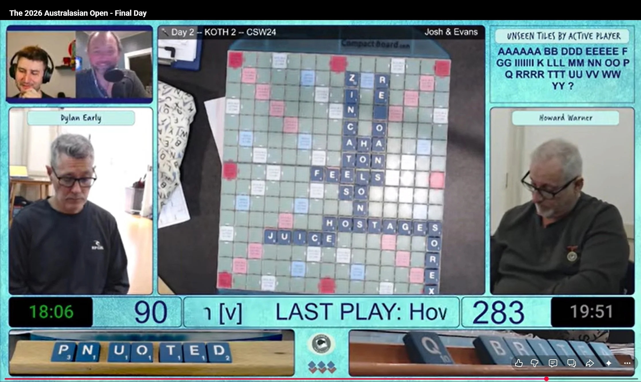 Reflecting on a weekend of Scrabble streaming
