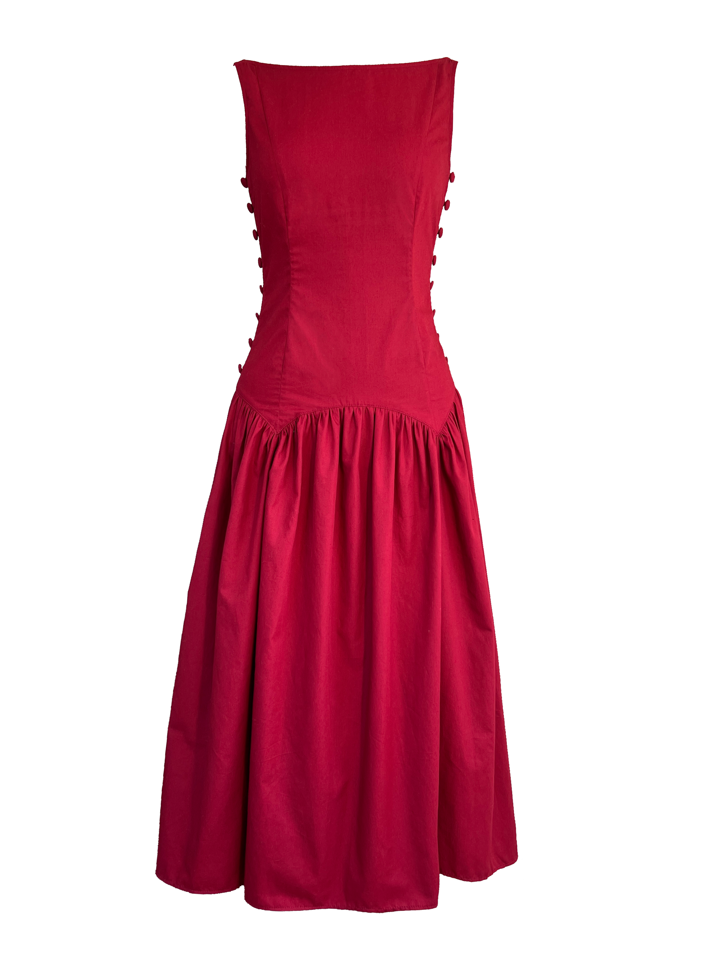 Toni Dress - Merlot Red