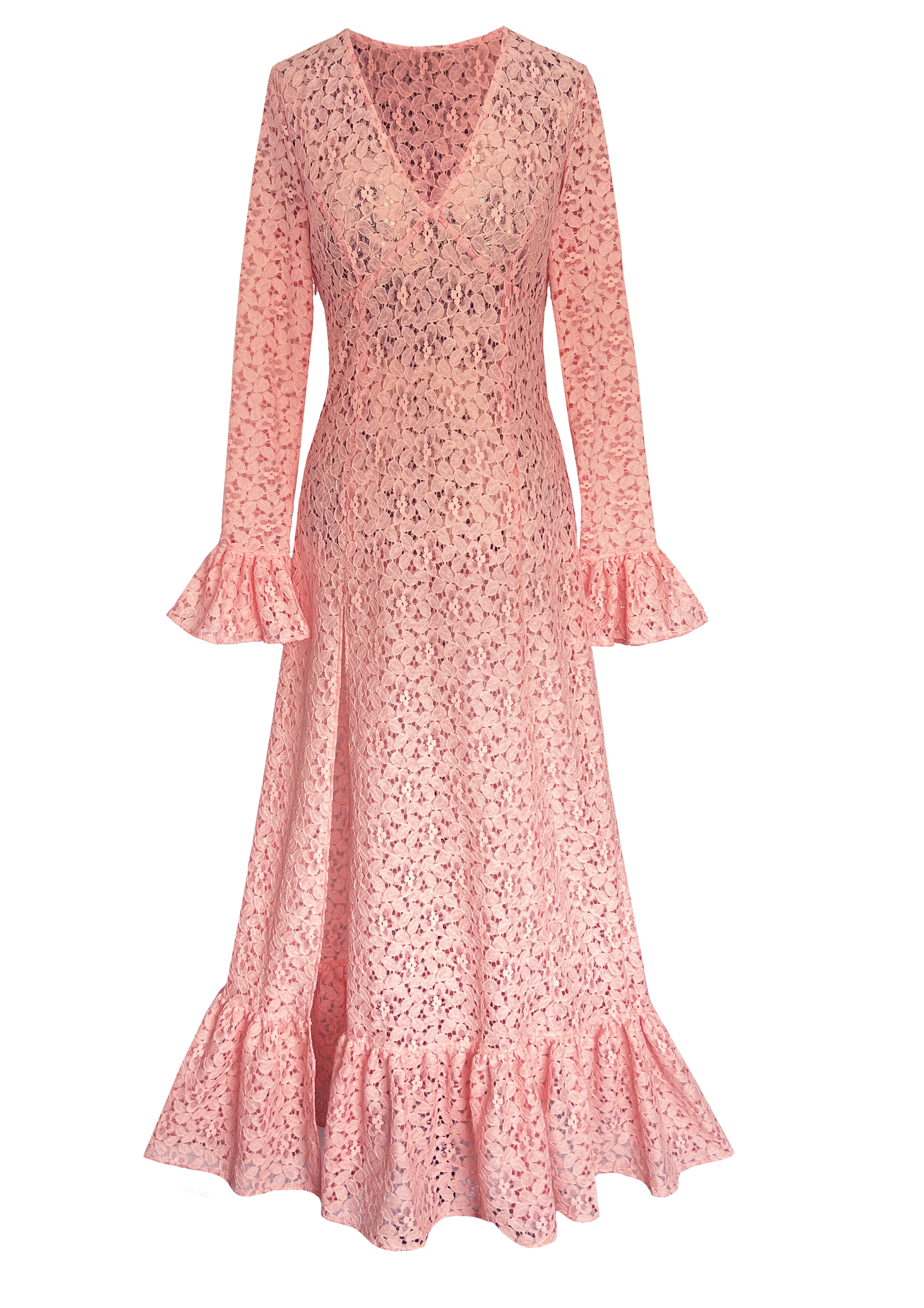 Lenni Dress - Pink Floral Lace.png