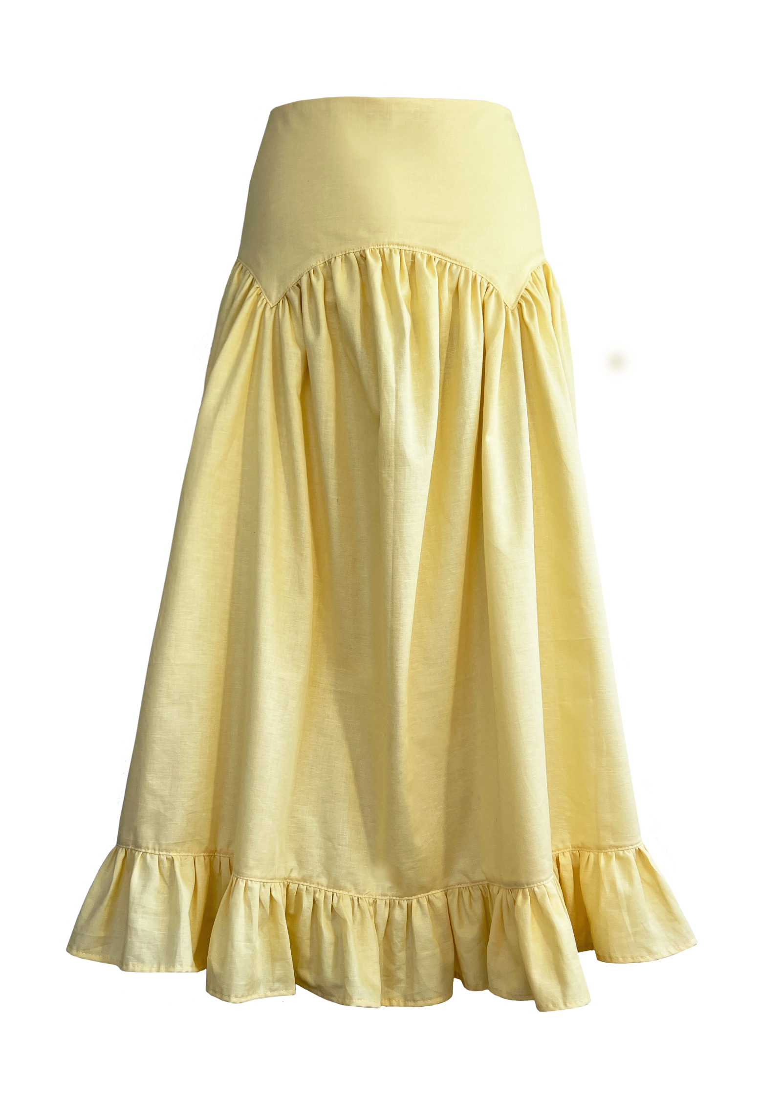 Garter Frill Skirt - Lemon Yellowpsd.png