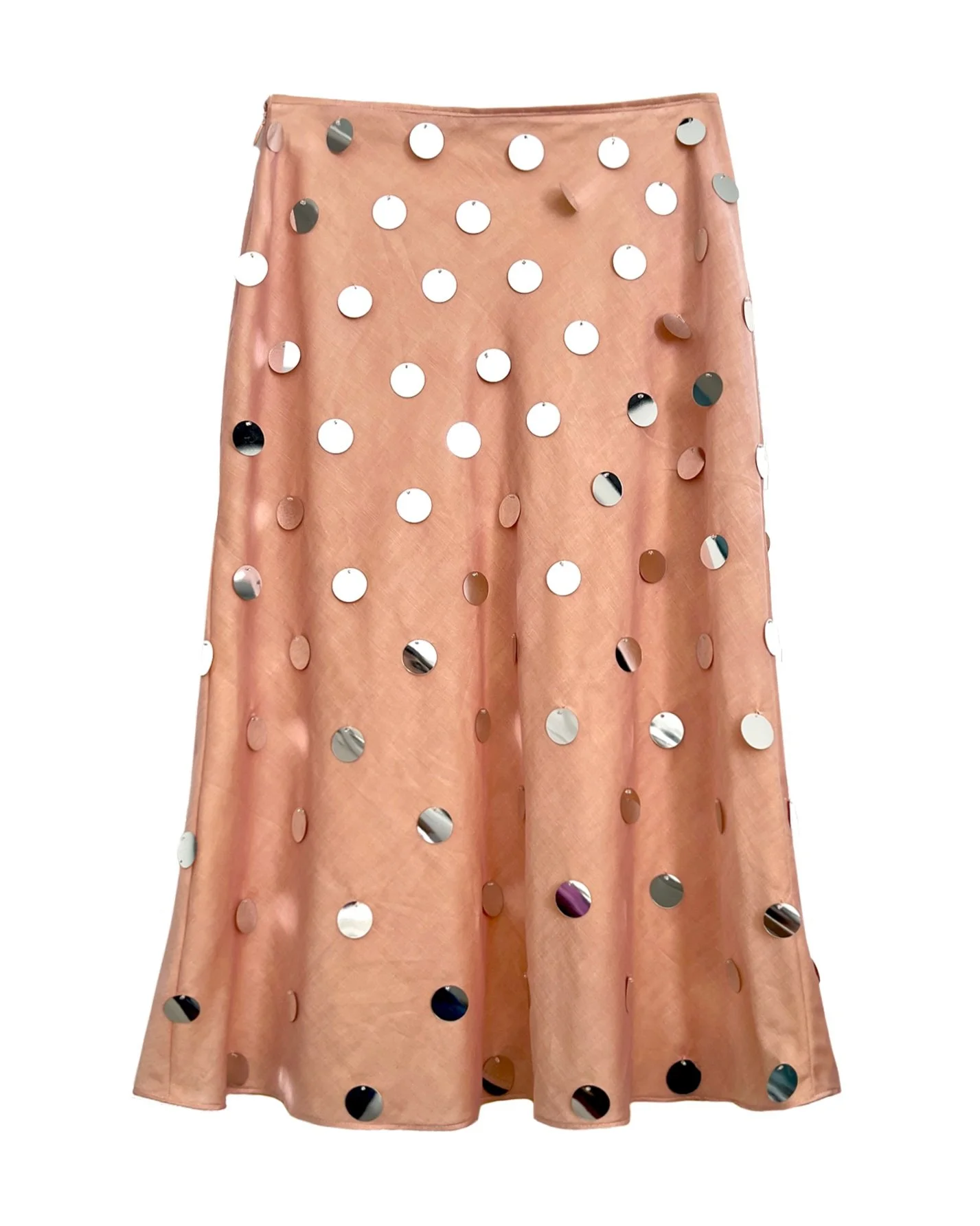 Luna Midi Skirt - Peach Lawn
