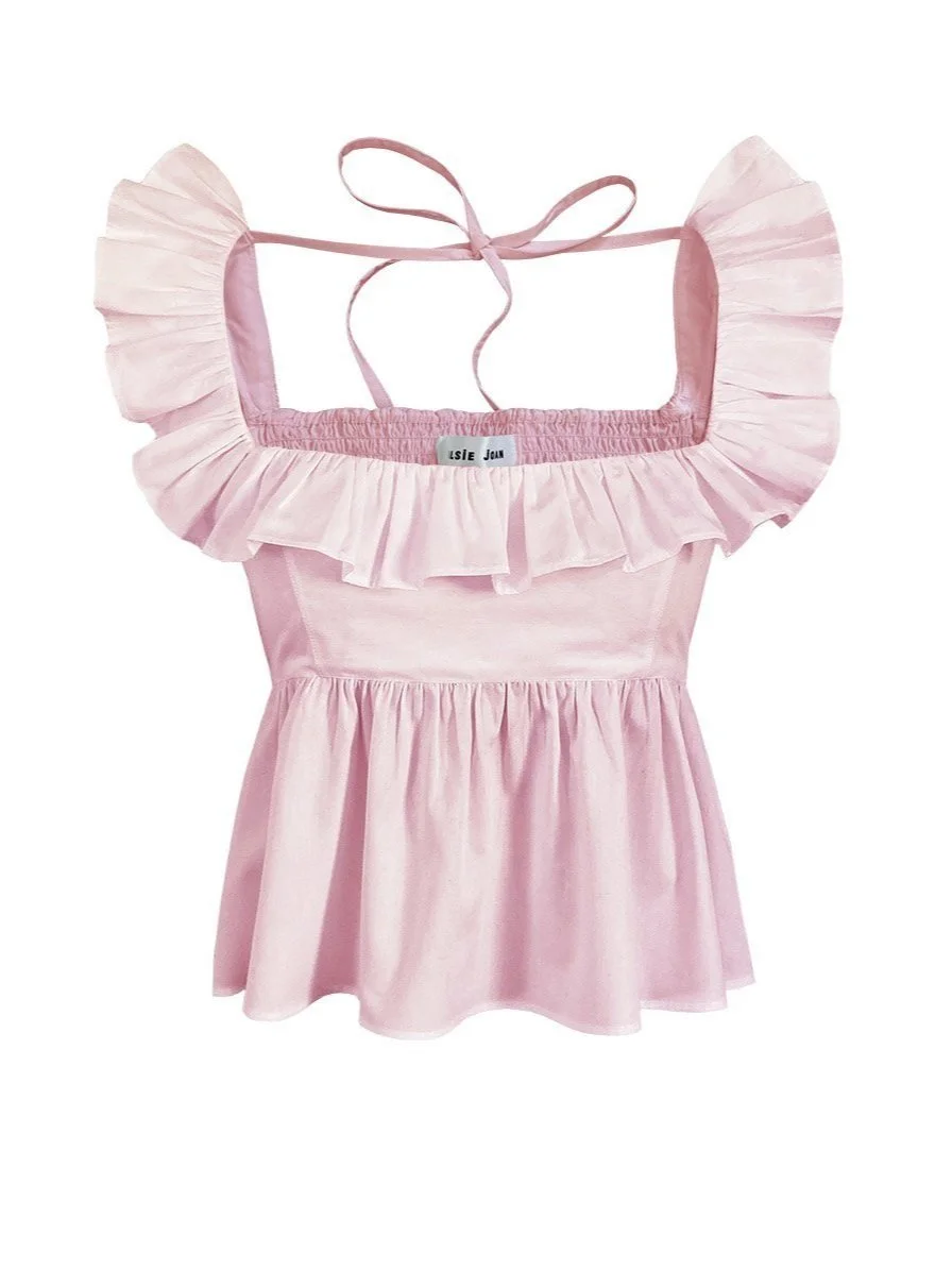 Anna Top - Pink Cotton