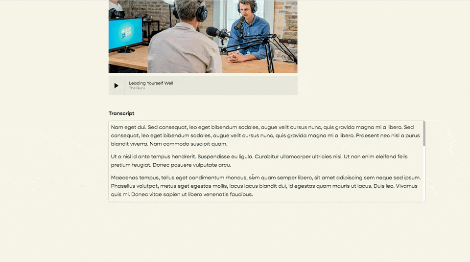 Scrollable Text Block