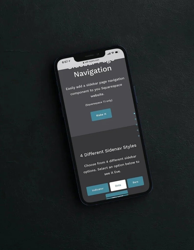 Sidebar Page Navigation in Squarespace 7.1 | Will Myers | Squarespace ...