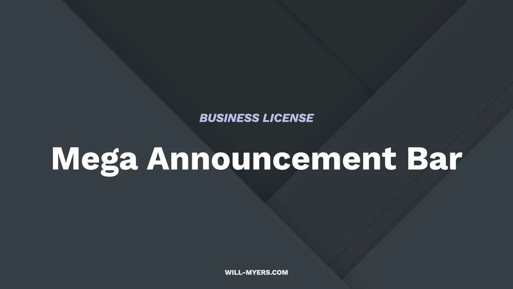 Mega Announcement Bar | Will Myers | Squarespace Plugins