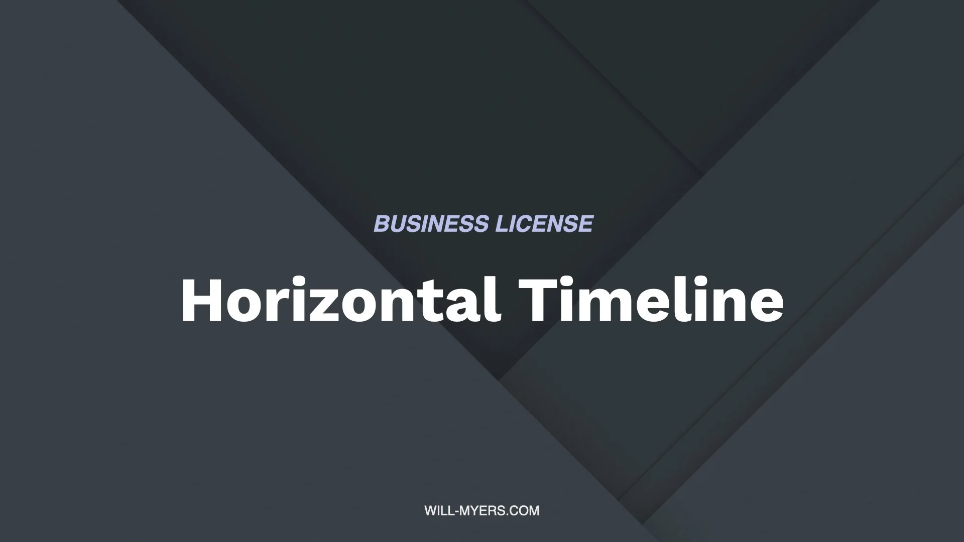 Horizontal Timeline - Multi Use Licence