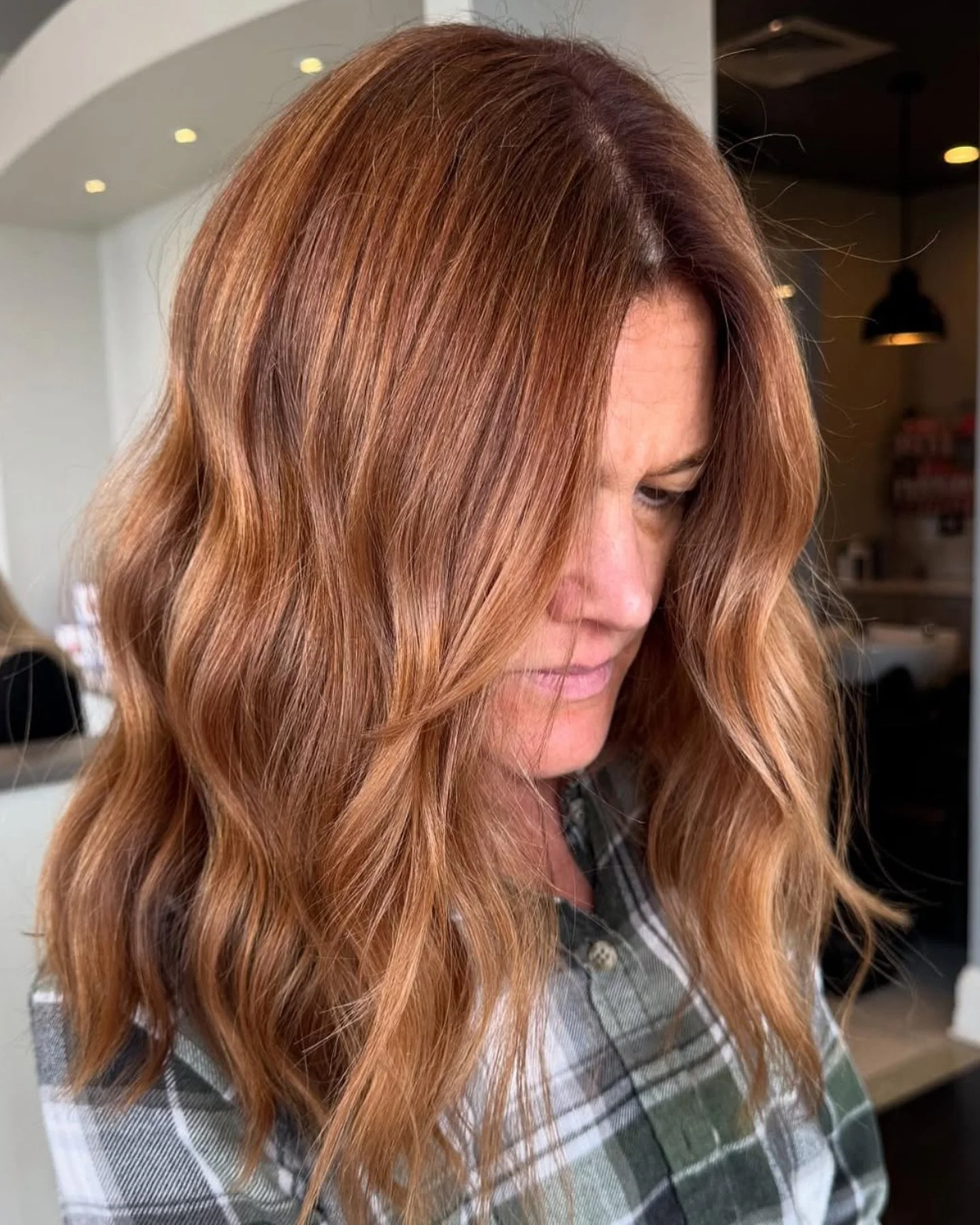A gorgeous color retouch with highlights @byrileyann! 

We love to see a redhead in our chair and love being able to enhance this color and make it shineeeee ❤️&zwj;🔥❤️&zwj;🔥