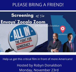 Special Screening at Envoys' Zocalo Zoom - All In: The Fight for Democracy 