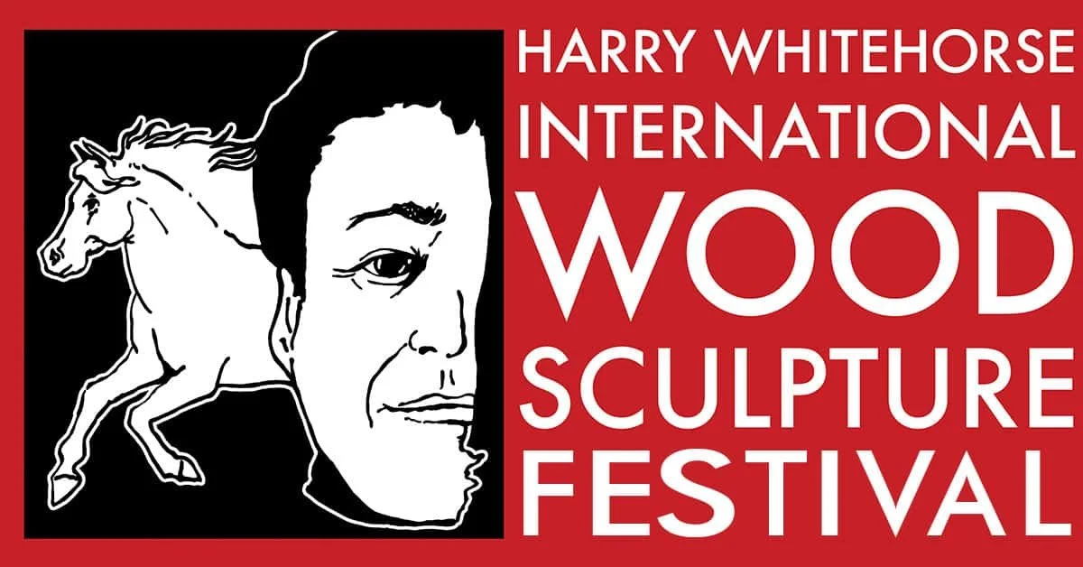 Logo for Harry Whitehorse International Wood Sculpture Festival