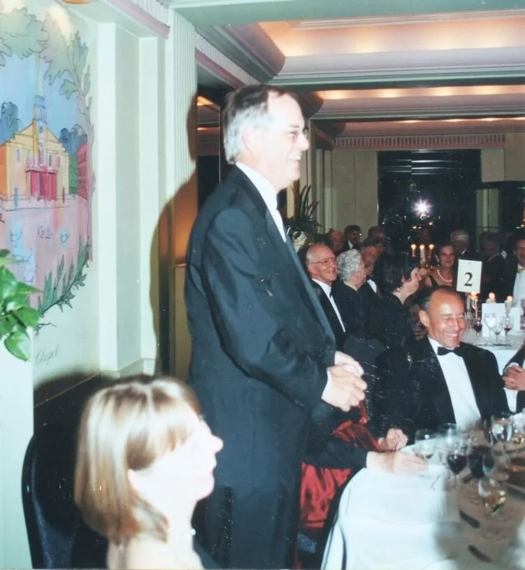 David Partridge (Club President), makes a short speech at Lansdowne, 2000