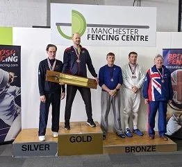 New EC member Hugh Kernohan wins Gold at the British Veterans National Championships in Manchester.