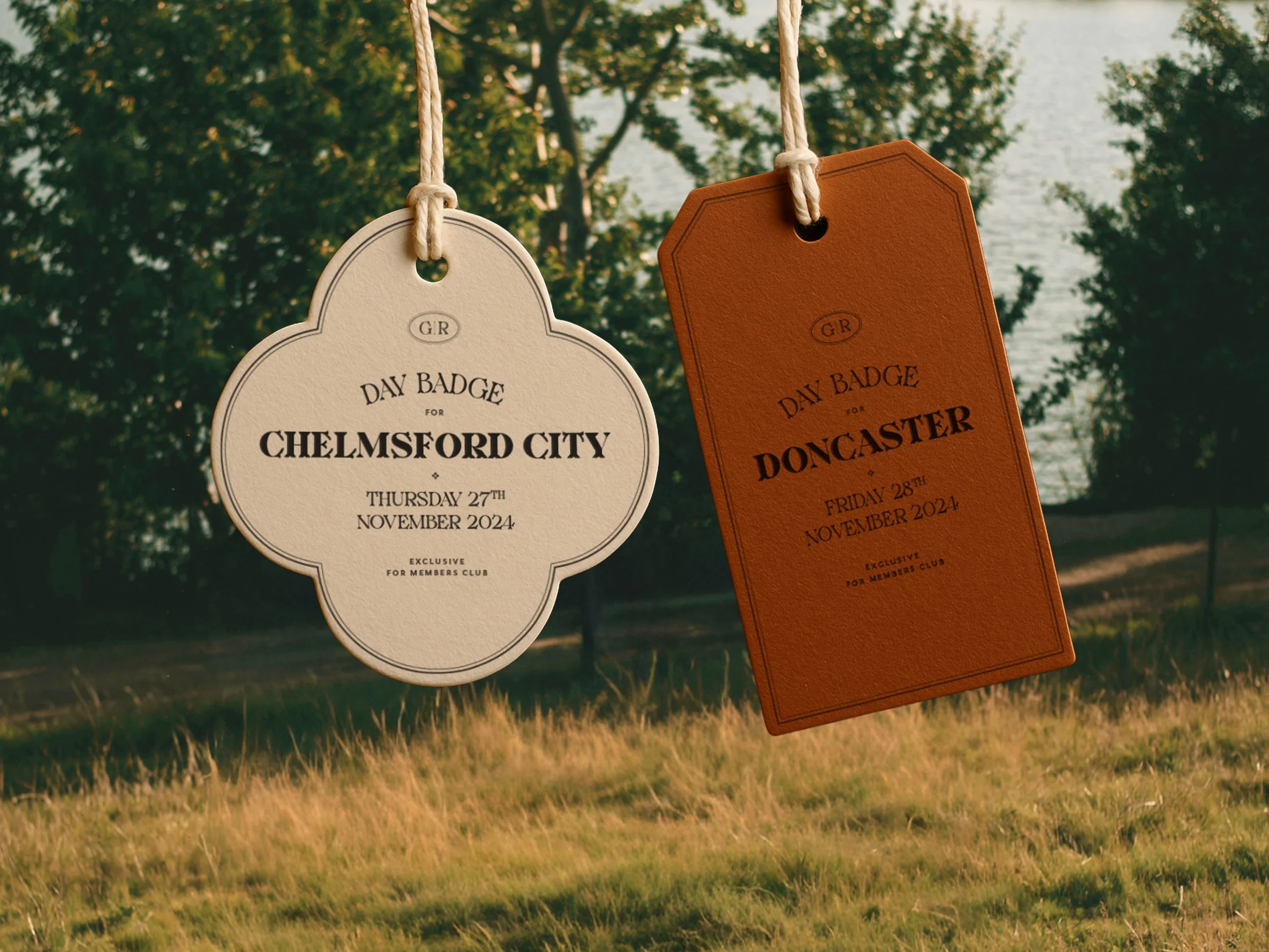 Image of badges cut out in different shapes