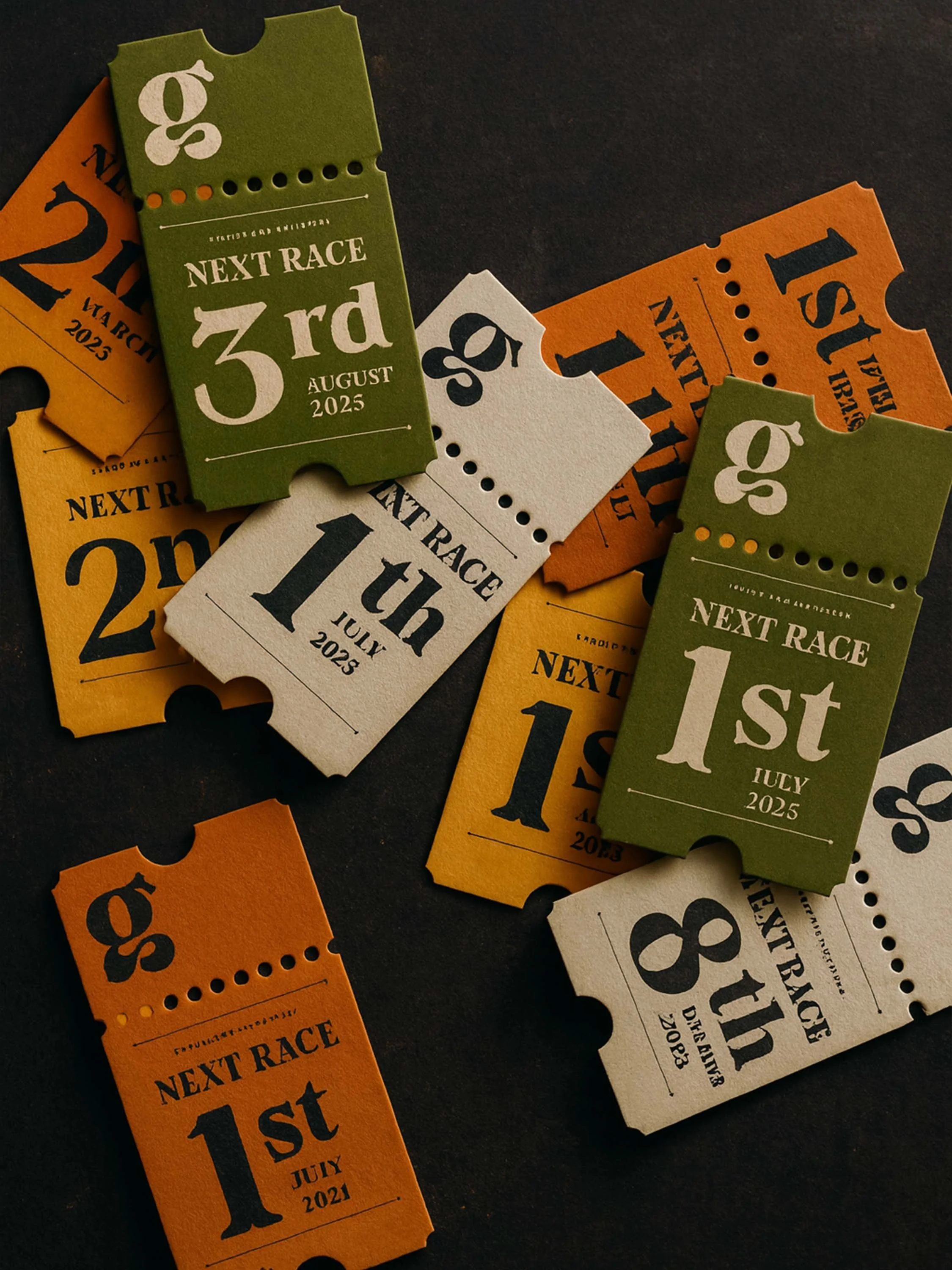 A collection of tickets from Giraffa racing