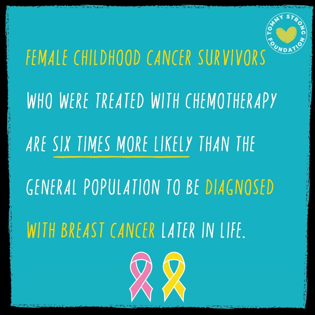 Female childhood cancer survivors who were treated with chemotherapy&mdash; even if they did not receive radiation treatments to their chest &mdash; are SIX TIMES more likely than the general population to be diagnosed with breast cancer later in lif