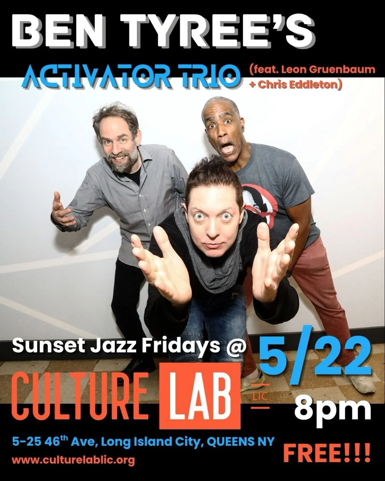 THIS Friday 5/22 - I&rsquo;m back at Culture Lab LIC with my Activator Trio feat. Chris Eddleton and Leon Gruenbaum. This has become one of my favorite venues and it&rsquo;s always a great hang there. Come through and hear us preview material from ou