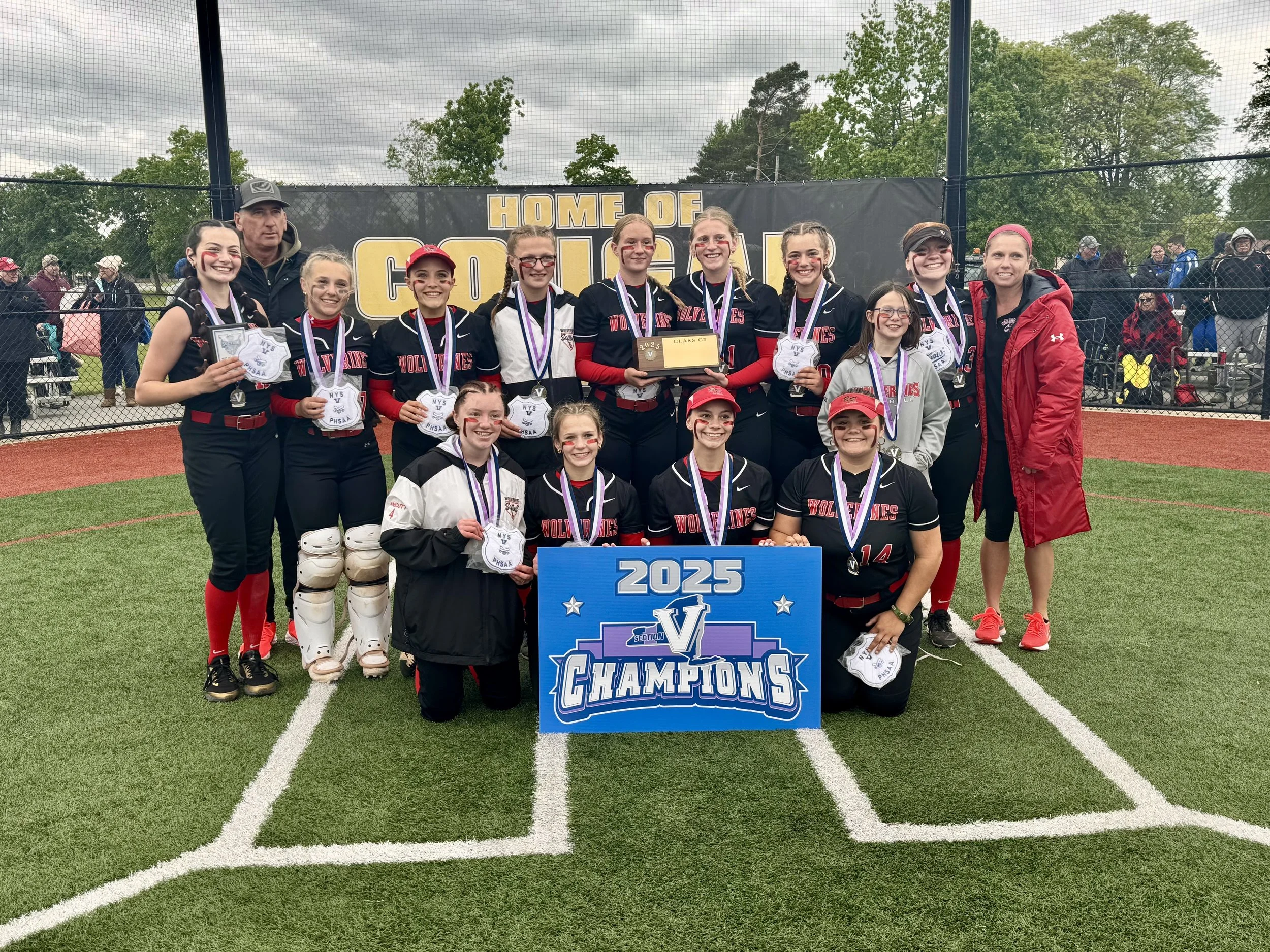 A NEW REIGN: Backed by another stellar defensive outing, timely hitting key once again to guide No. 4 Lady Wolverines towards 4th Section V title in 5 years in 5-0 blank of No. 2 Oakfield-Alabama